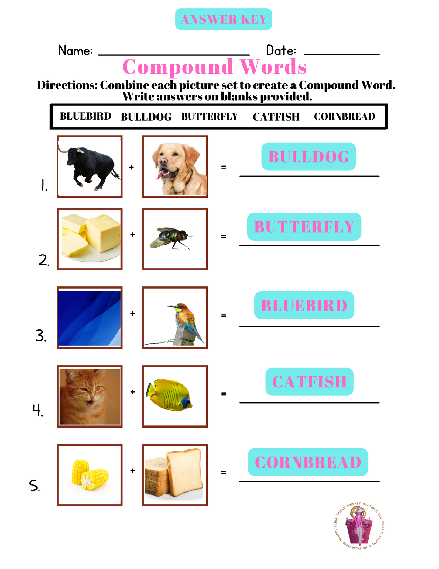 Compound Words: Let's Join Together and Make Something New! Worksheets