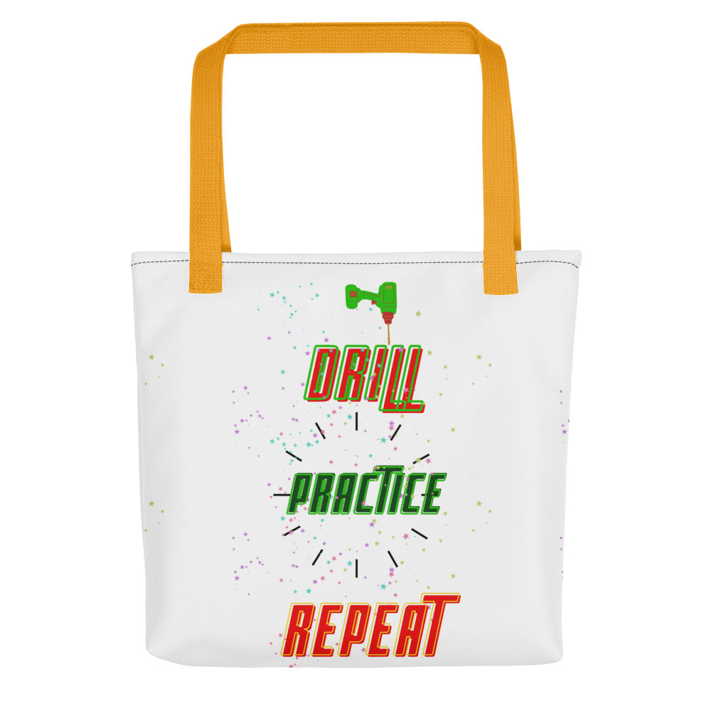 Drill Practice Repeat! Tote Bag