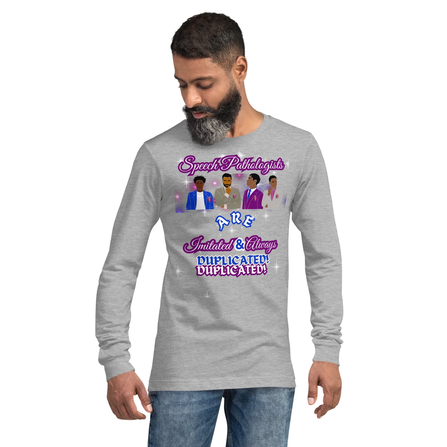(Ebony Male) Imitated and Always Duplicated! Unisex Long Sleeve Tee