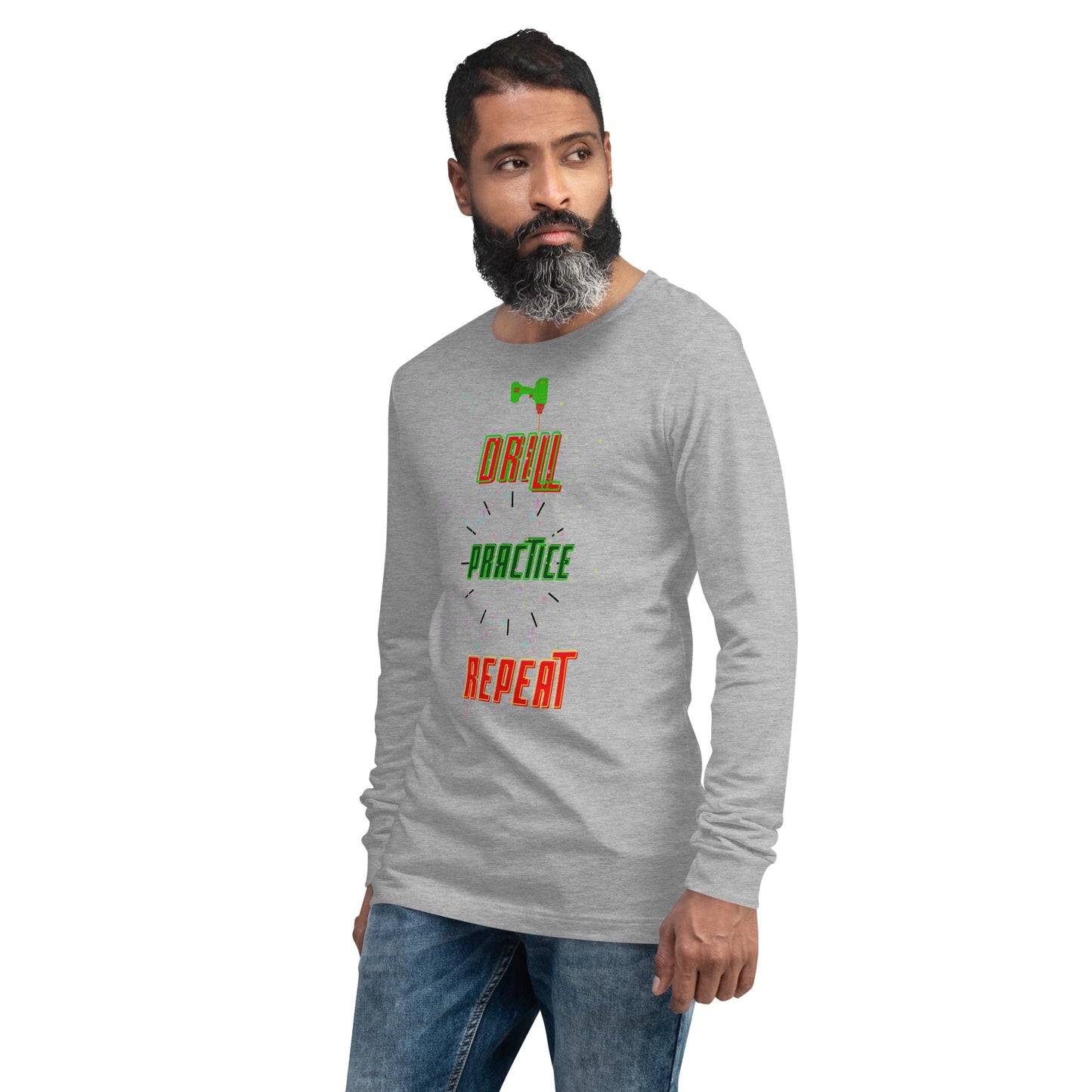 Drill Practice Repeat! Unisex Long Sleeve Tee
