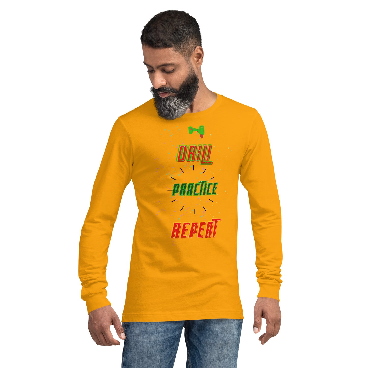 Drill Practice Repeat! Unisex Long Sleeve Tee