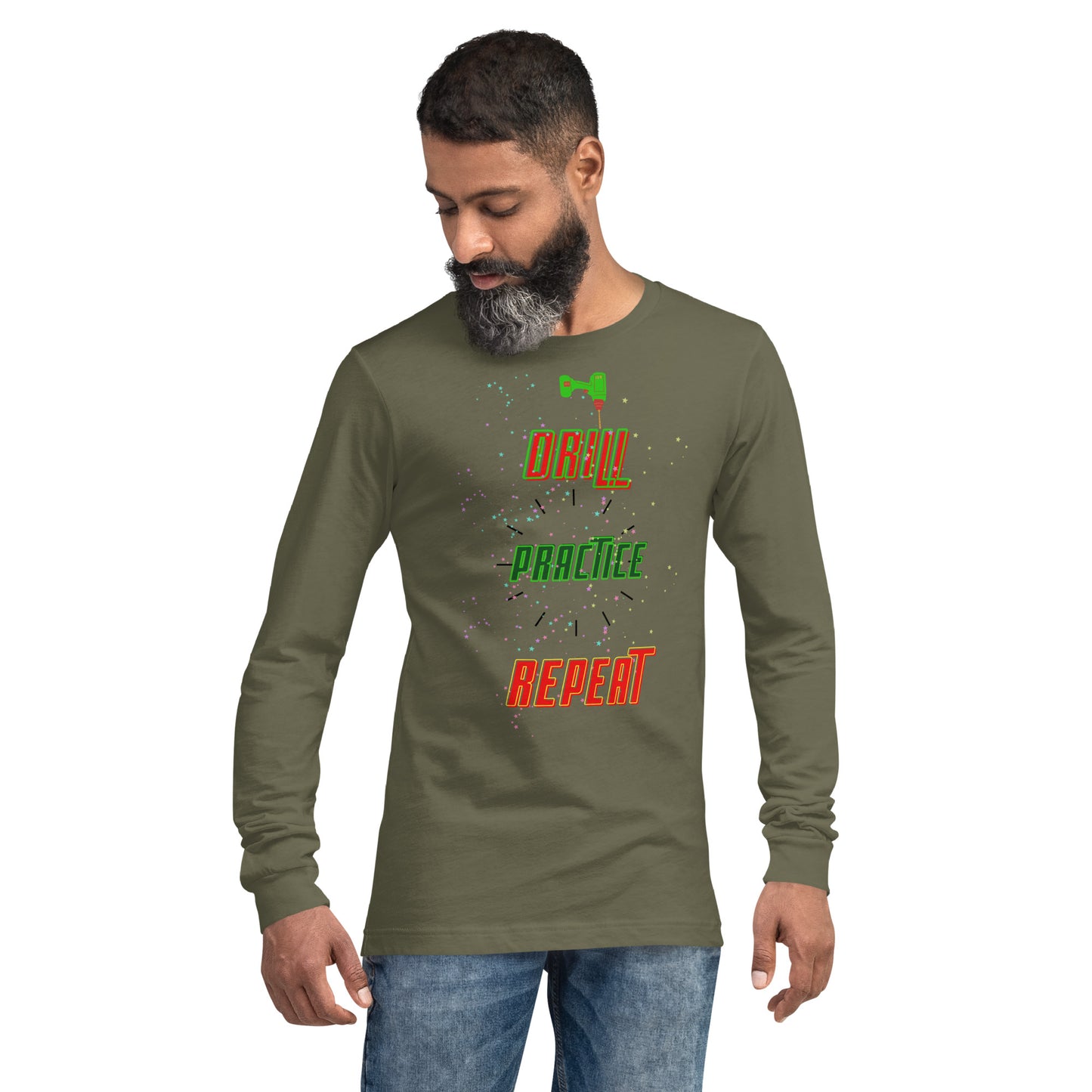 Drill Practice Repeat! Unisex Long Sleeve Tee