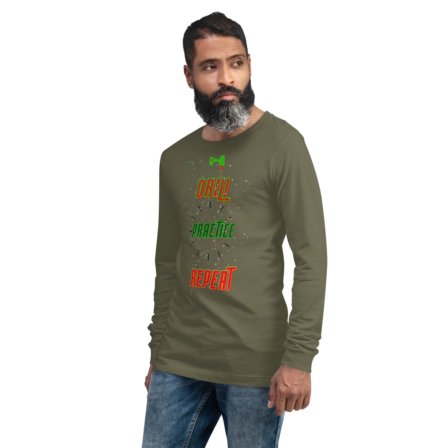 Drill Practice Repeat! Unisex Long Sleeve Tee