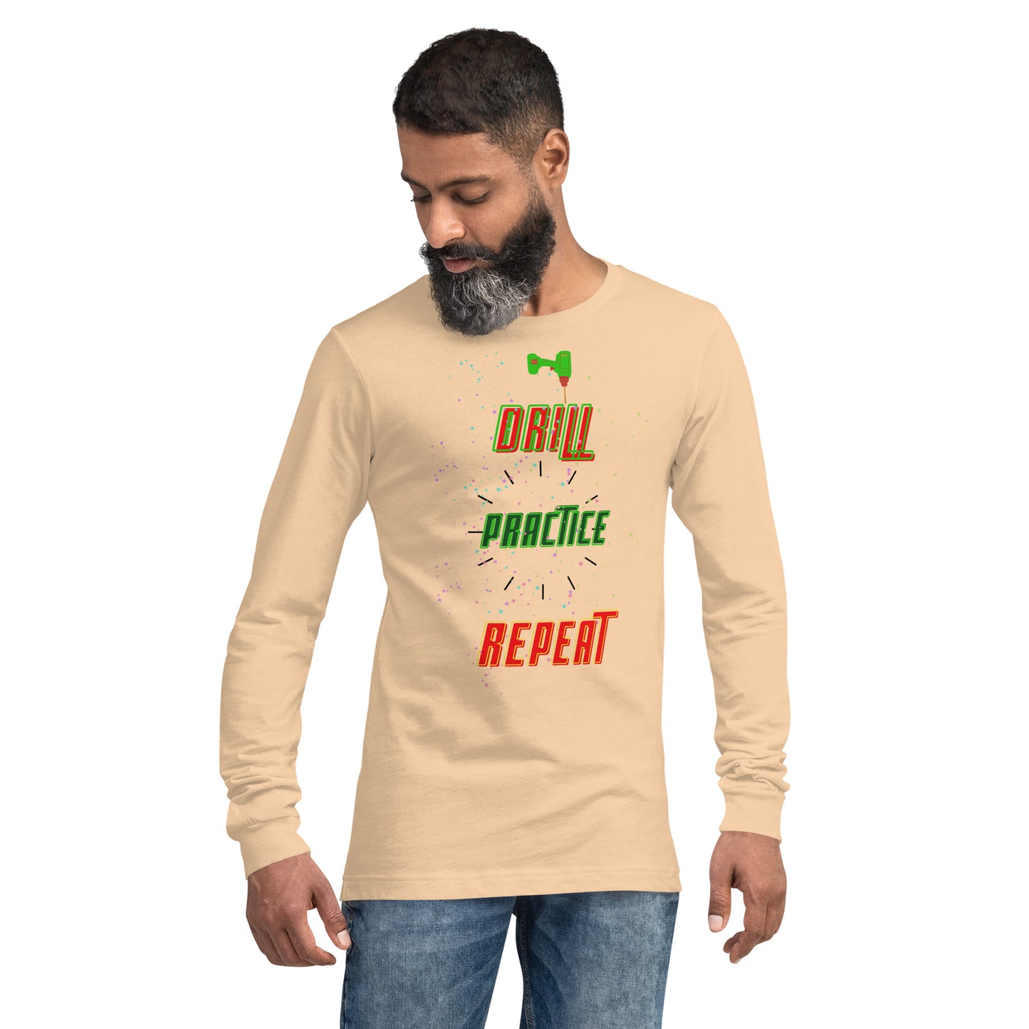 Drill Practice Repeat! Unisex Long Sleeve Tee
