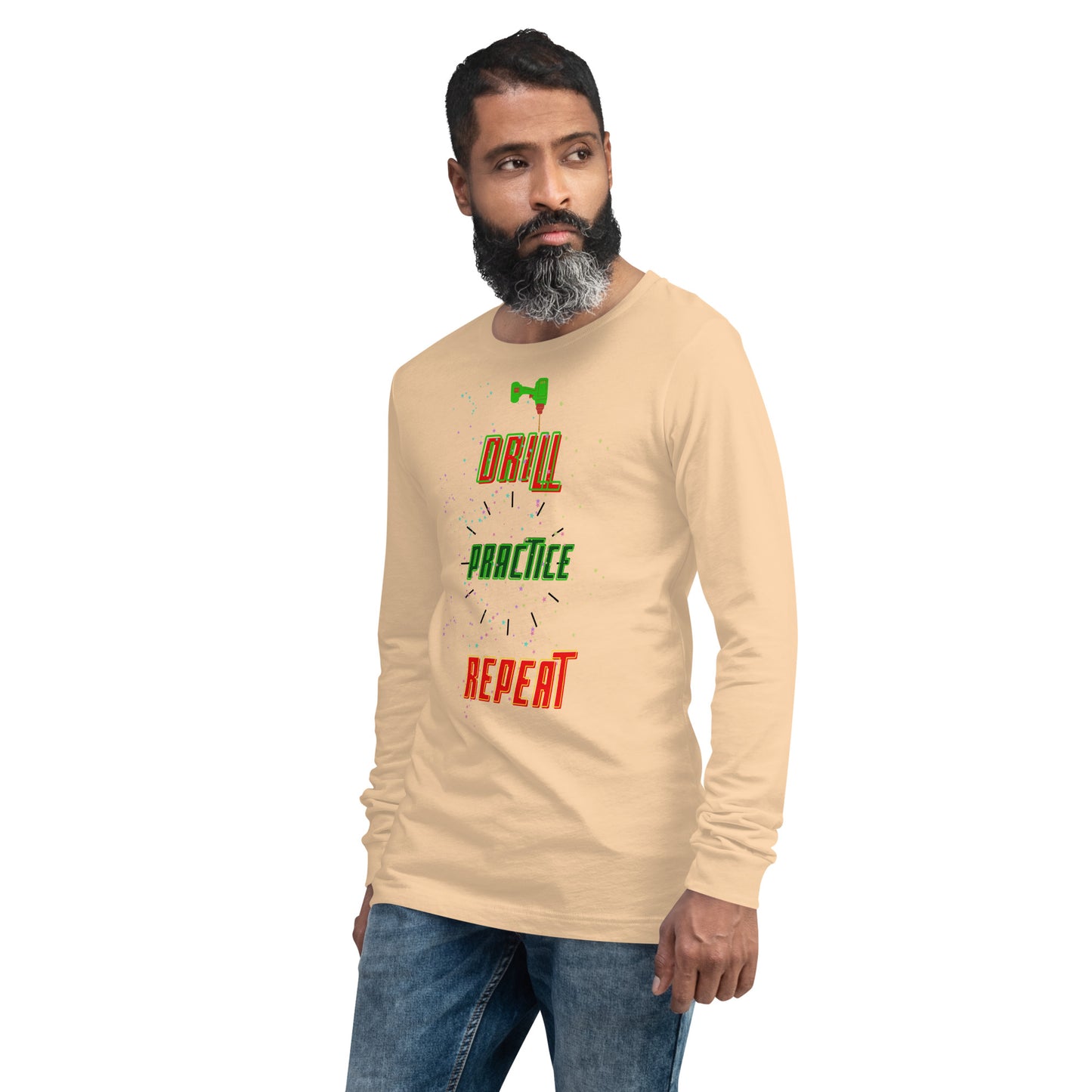 Drill Practice Repeat! Unisex Long Sleeve Tee