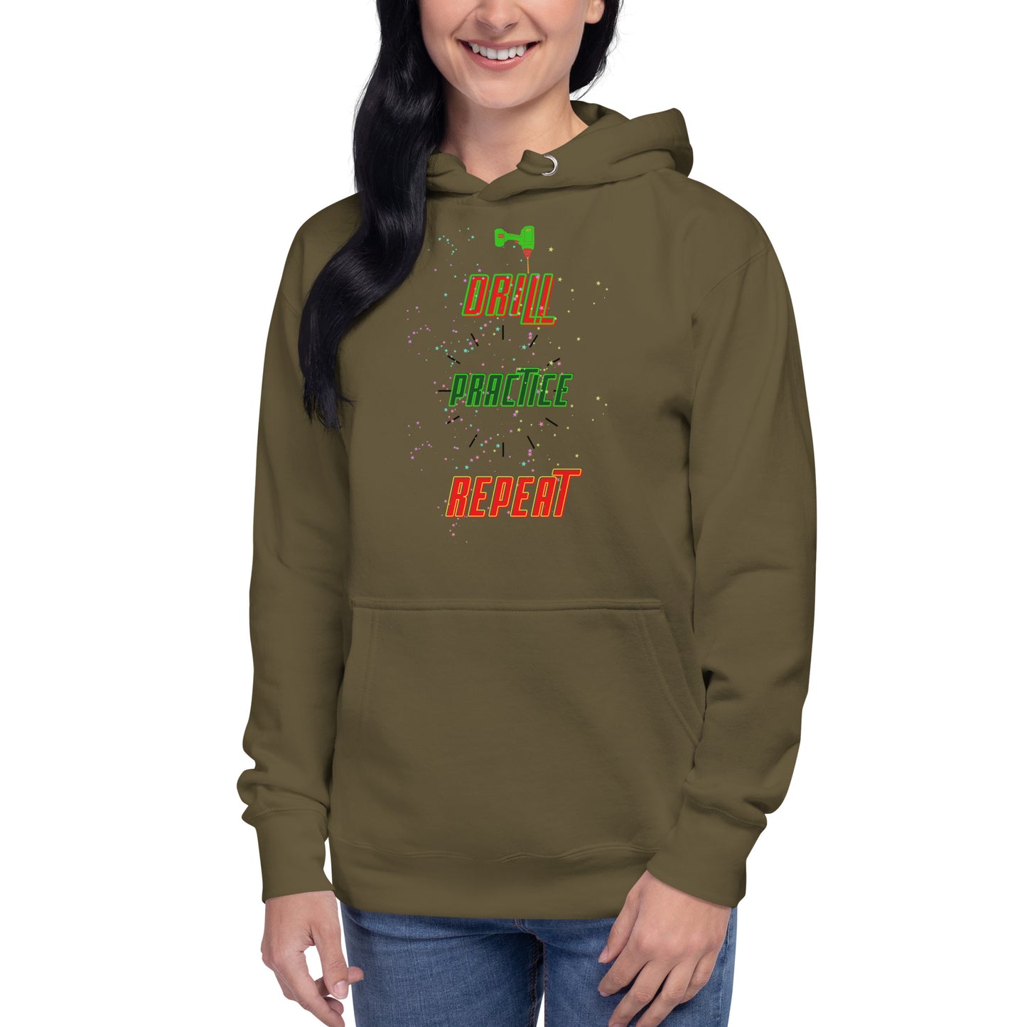 Drill Practice Repeat! (Unisex Hoodie)