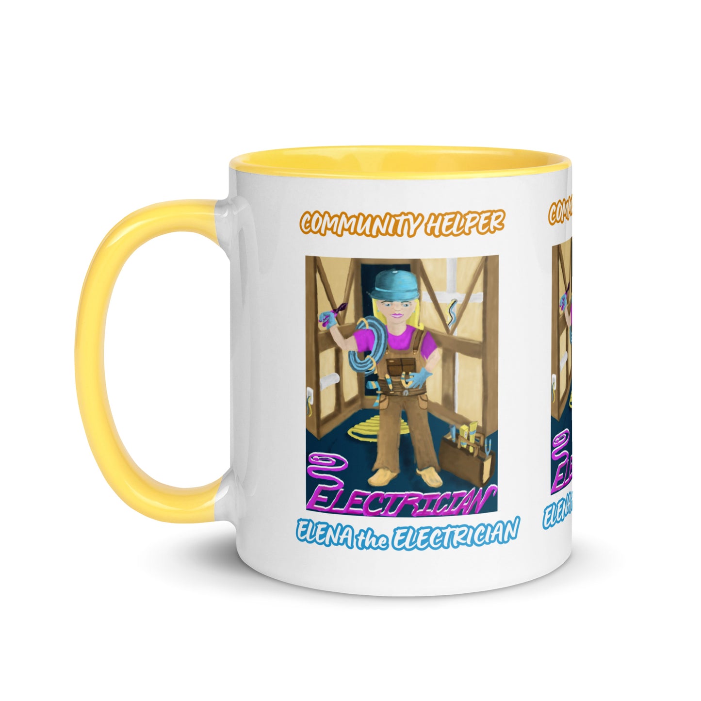 Elena the Electrician (Community Helper) 11oz. Mug with Color Inside