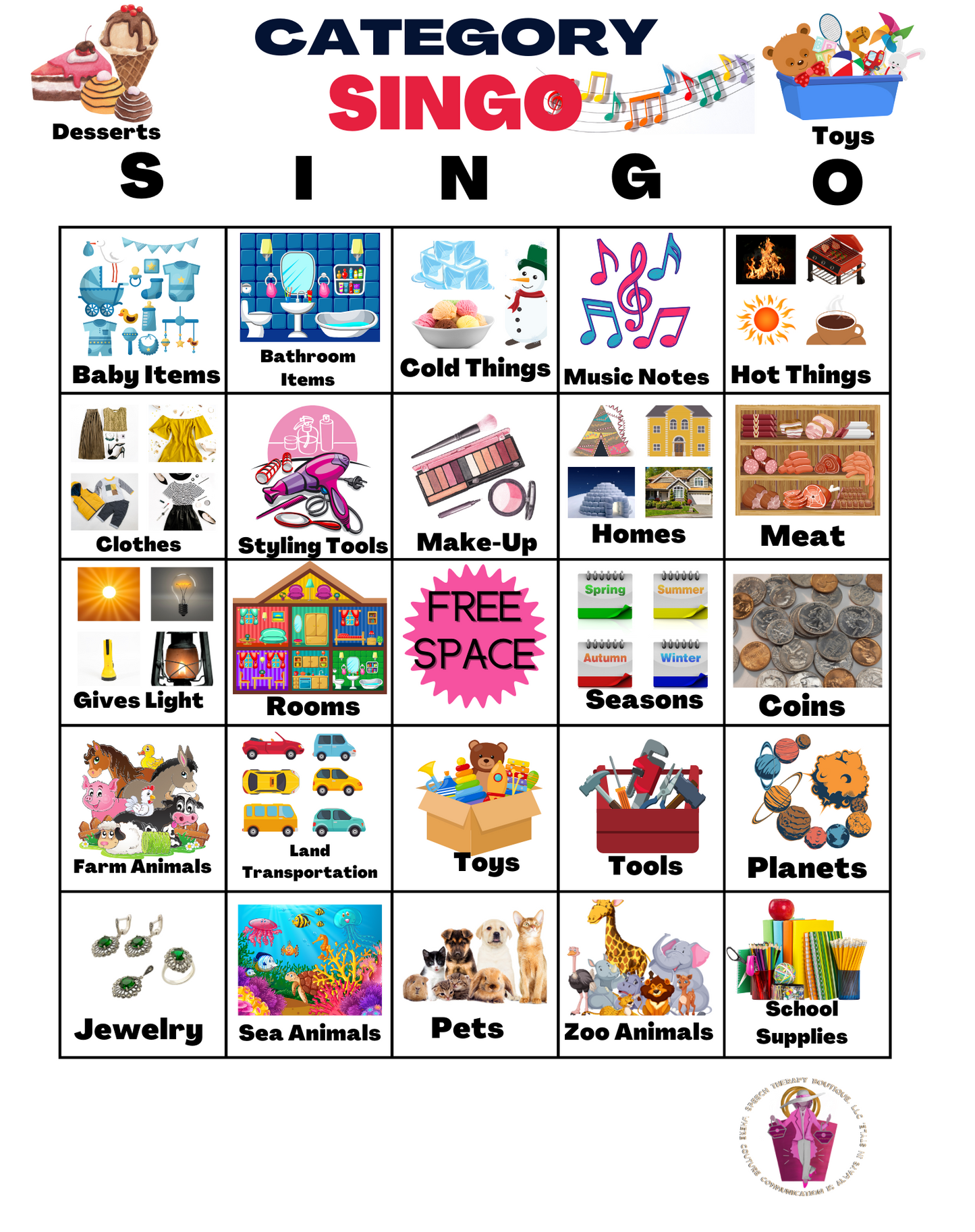 Category SingO DIGITAL BOARD GAME