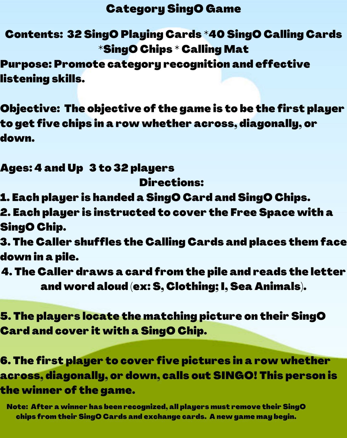 Game Chips for Category SingO (Digital Board Game)