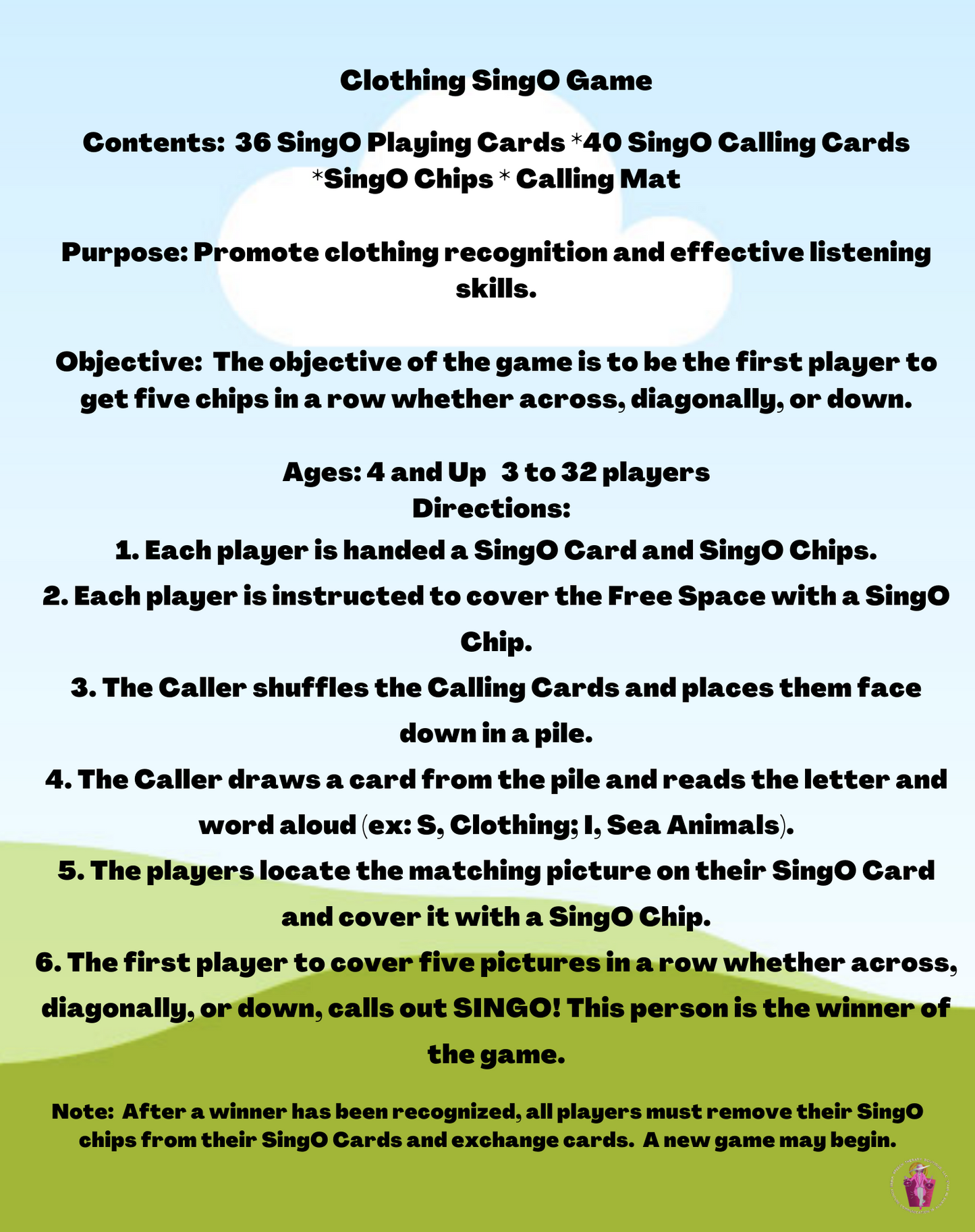 Game Chips for: Clothing SingO (Digital Board Game)