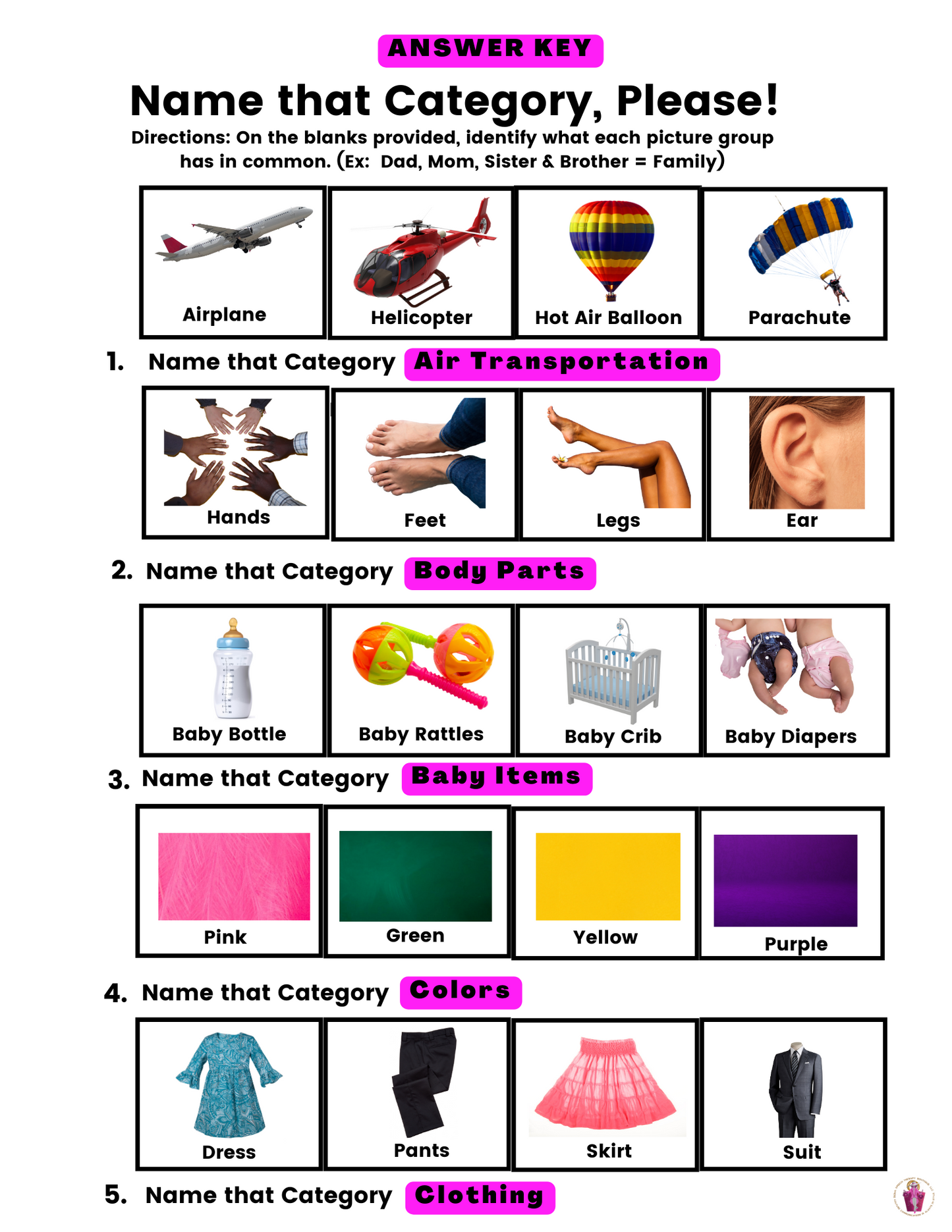 We Have Something in Common: Name That Category! (Digital Worksheets)