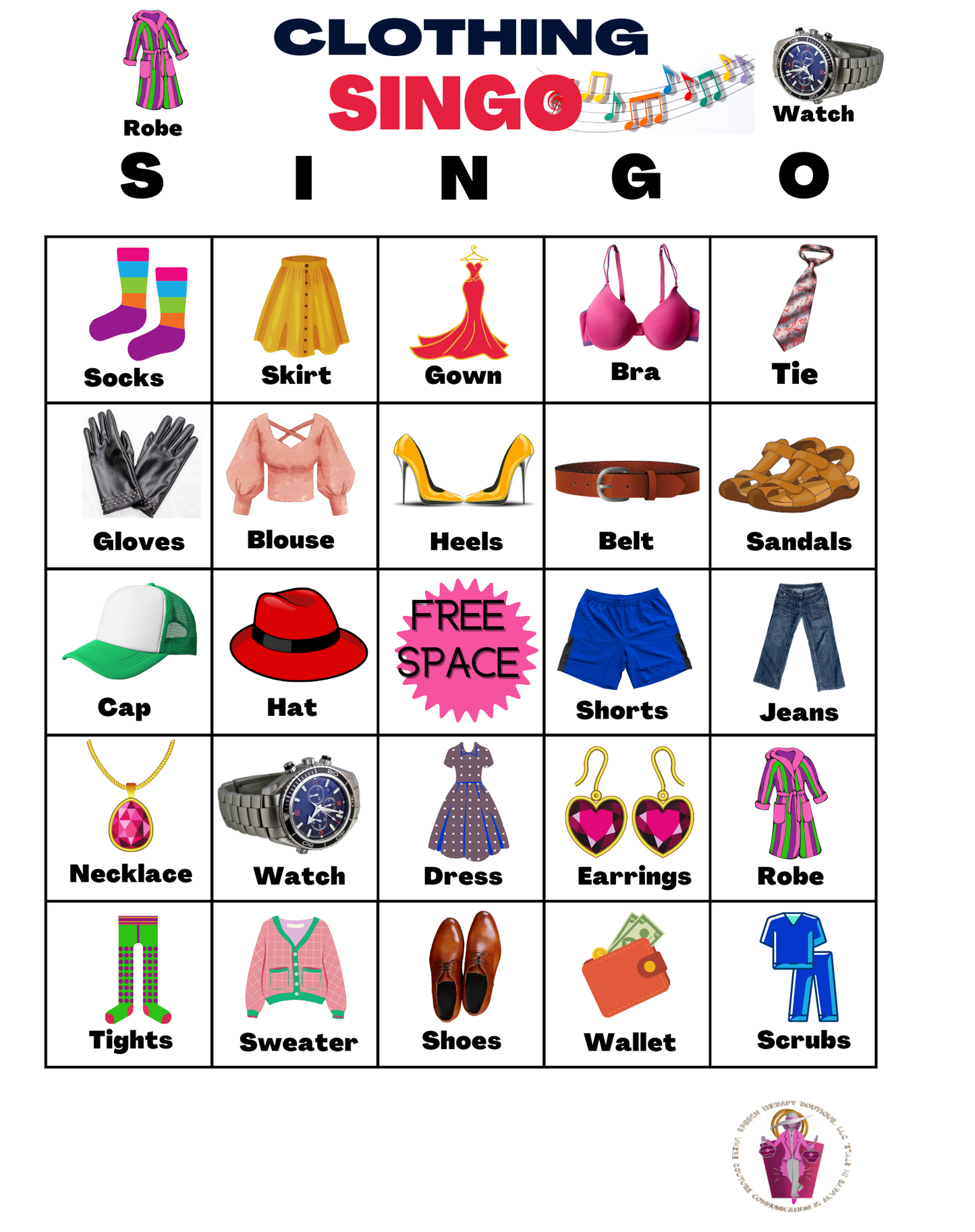 Clothing SingO Digital Board Game