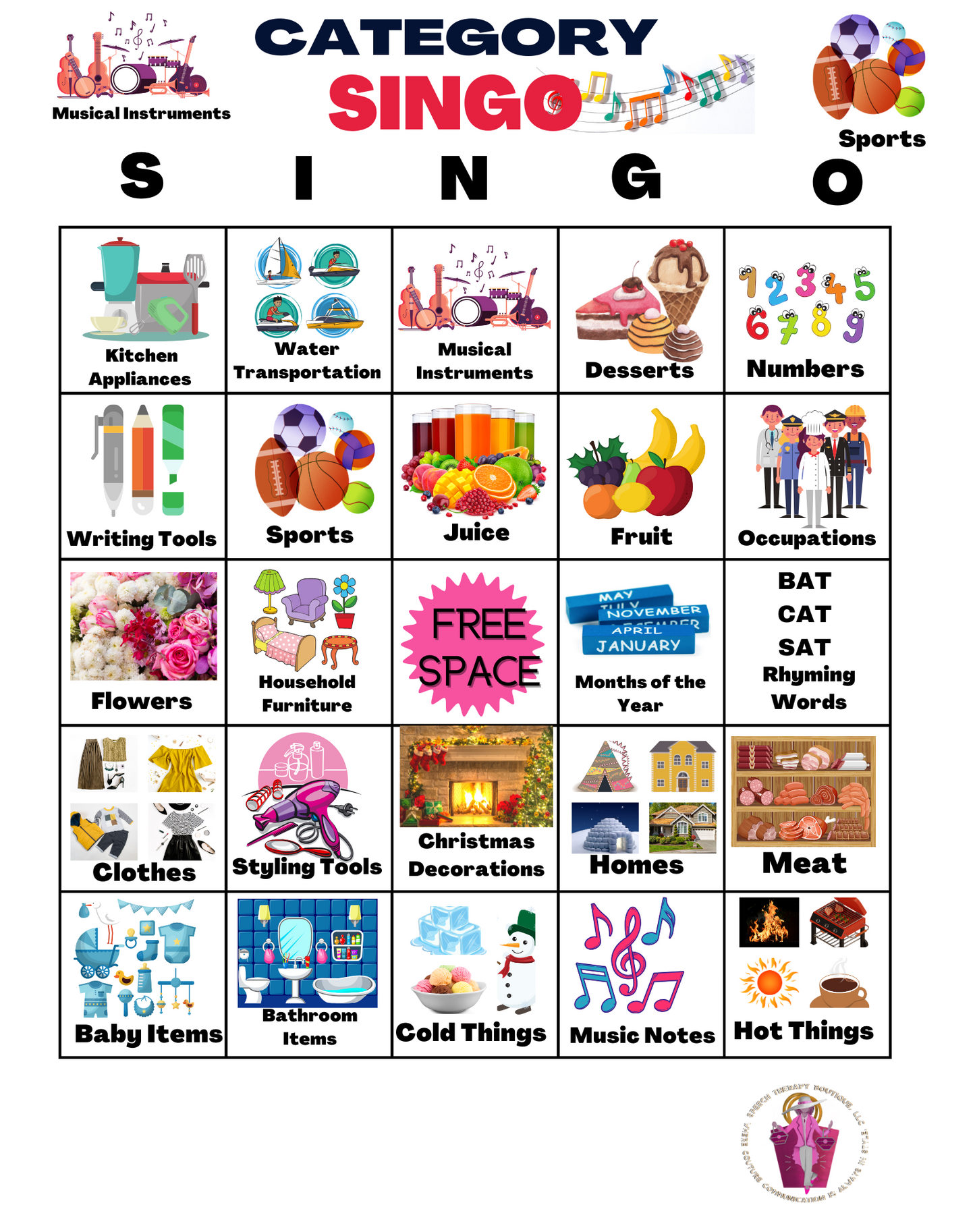 Category SingO DIGITAL BOARD GAME