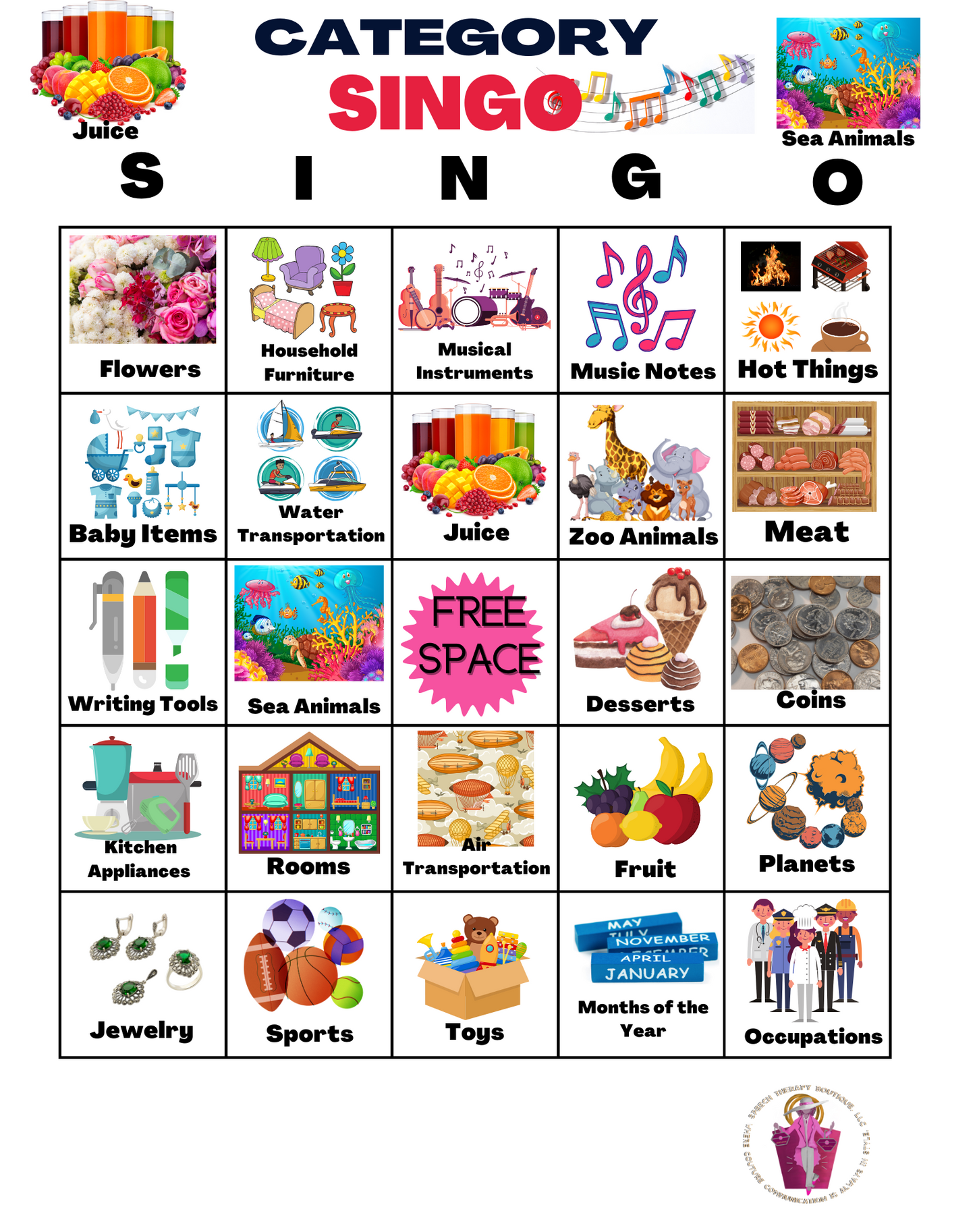 Category SingO DIGITAL BOARD GAME