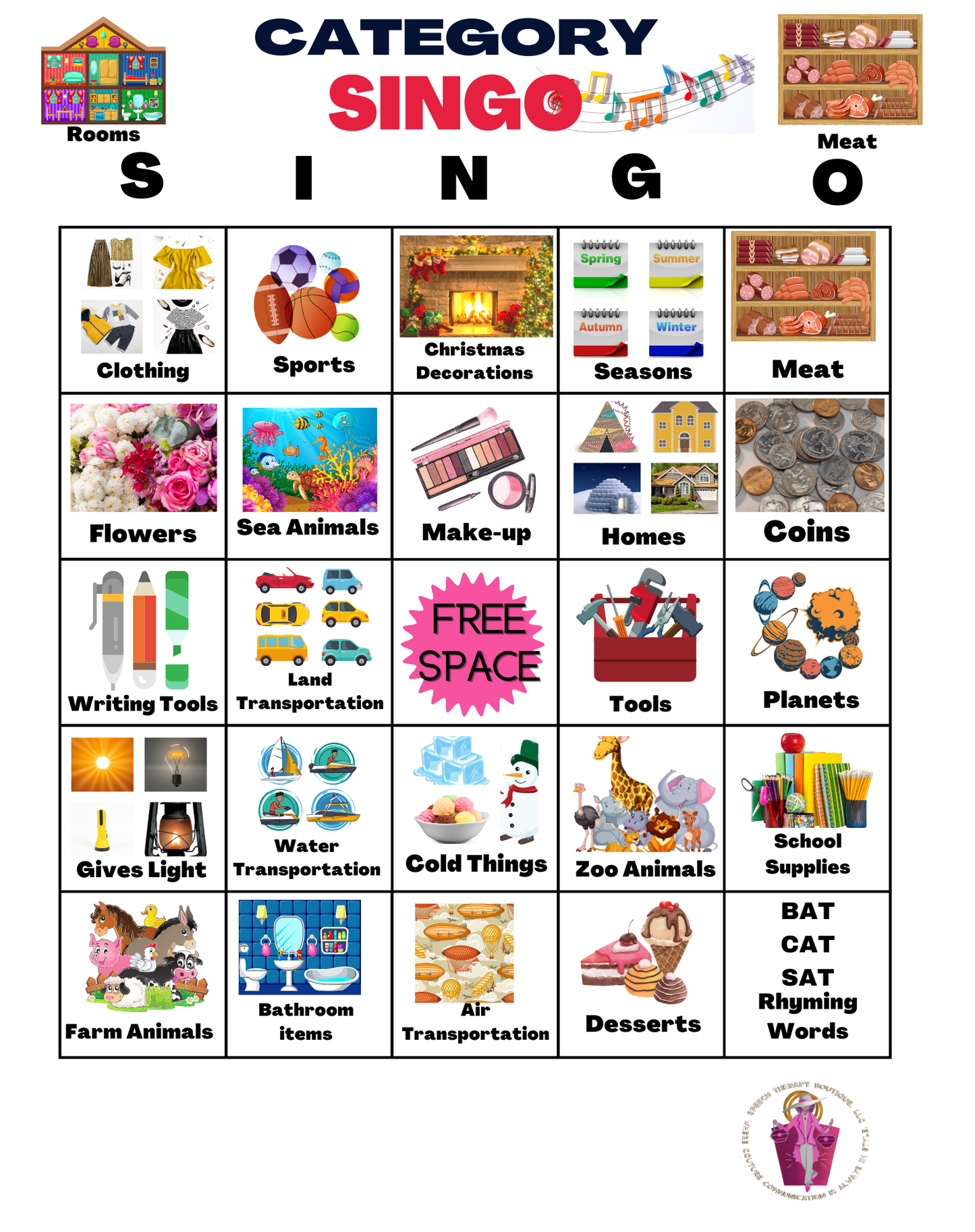 Category SingO DIGITAL BOARD GAME
