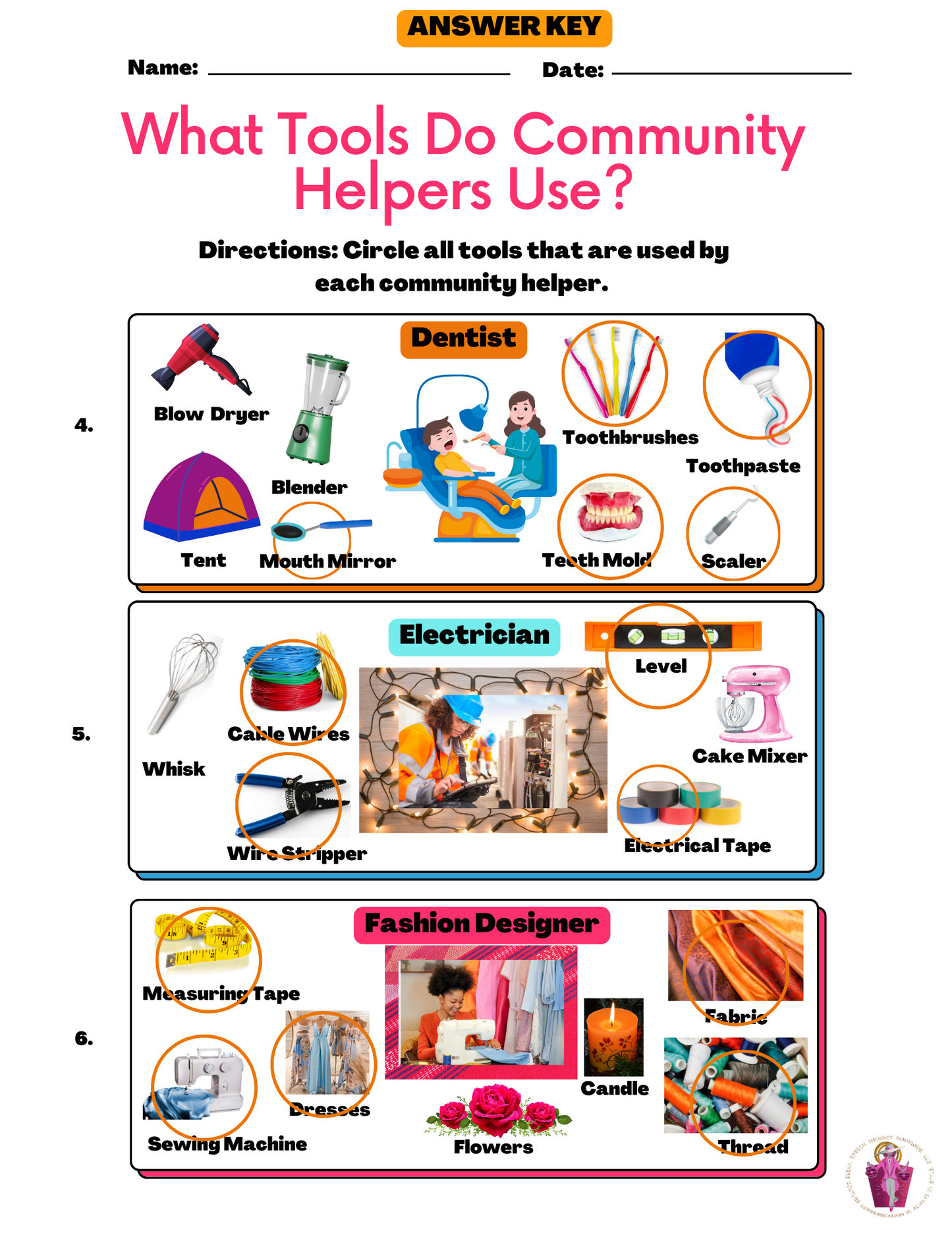 What Tools Do Community Helpers Use? (Digital Worksheets)