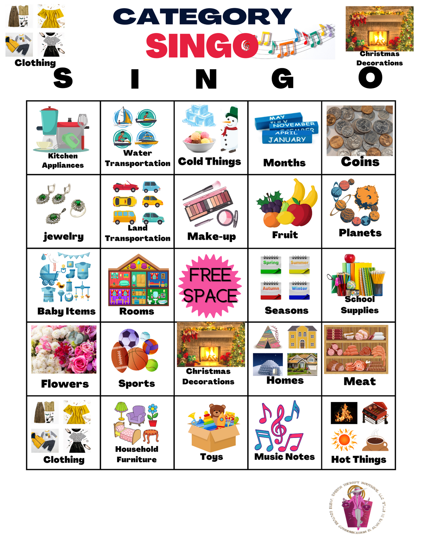 Category SingO DIGITAL BOARD GAME