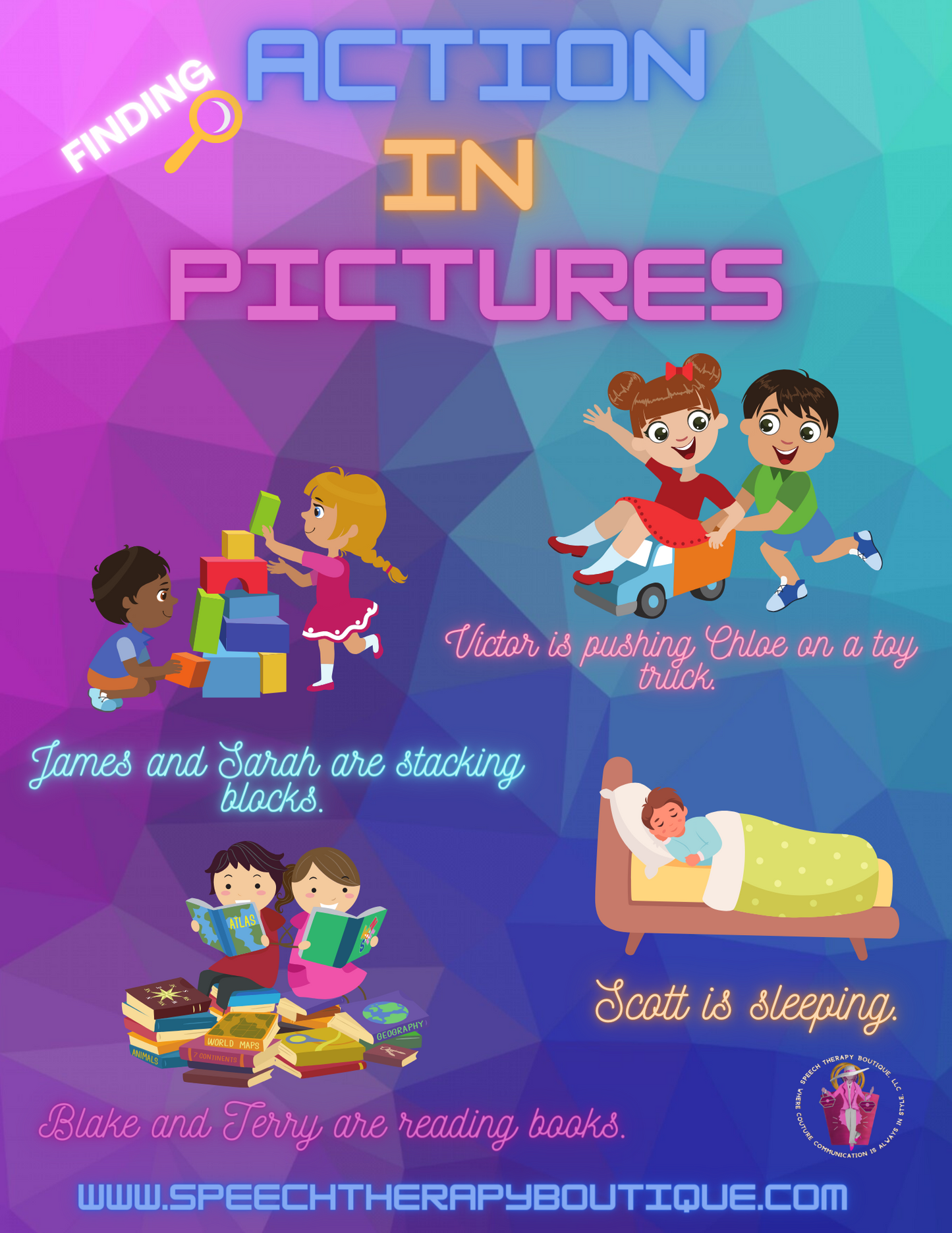 Finding Actions in Pictures (Digital Worksheets)