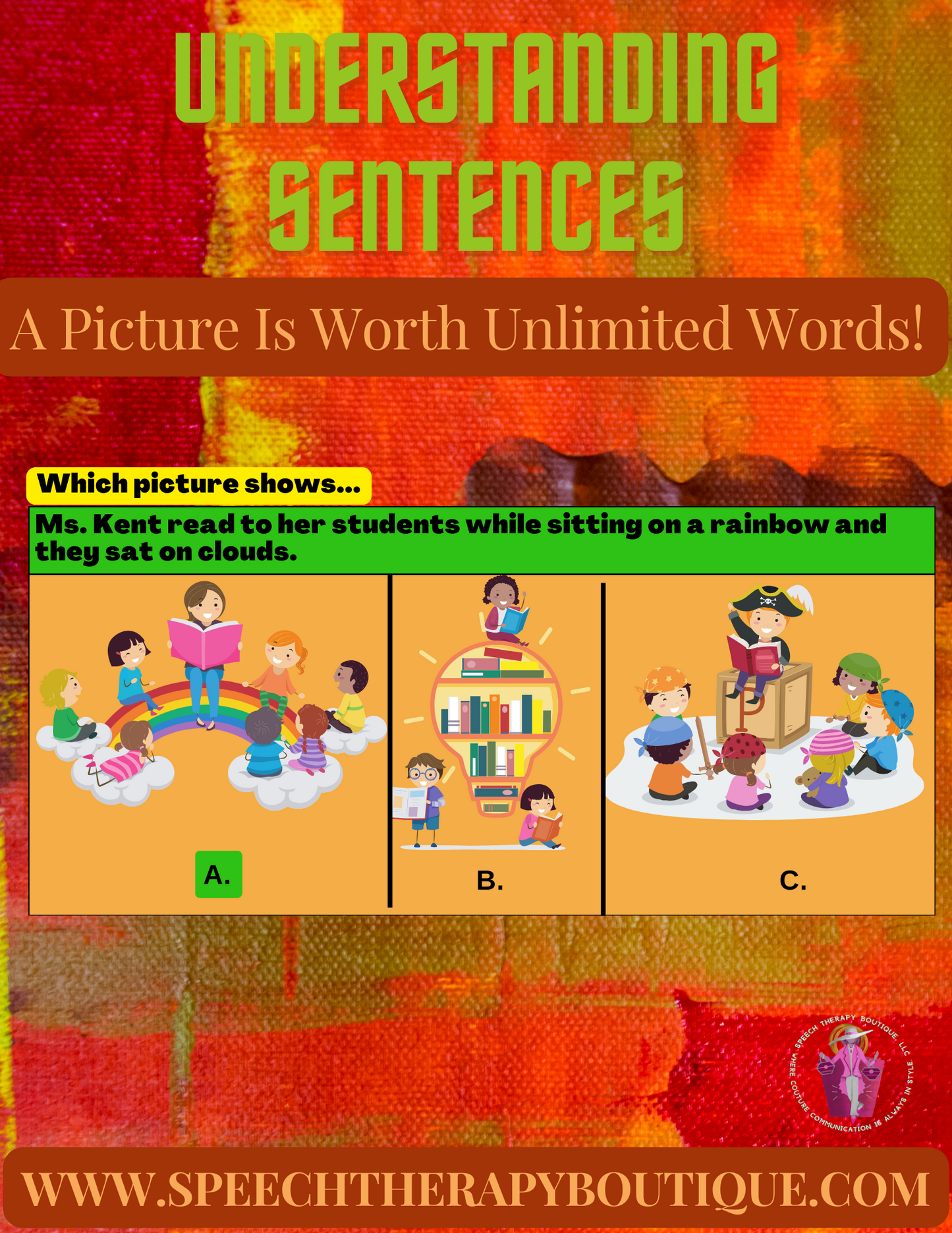 Understanding Sentences:  A Picture is Worth a Thousand Words! (Digital Worksheets)
