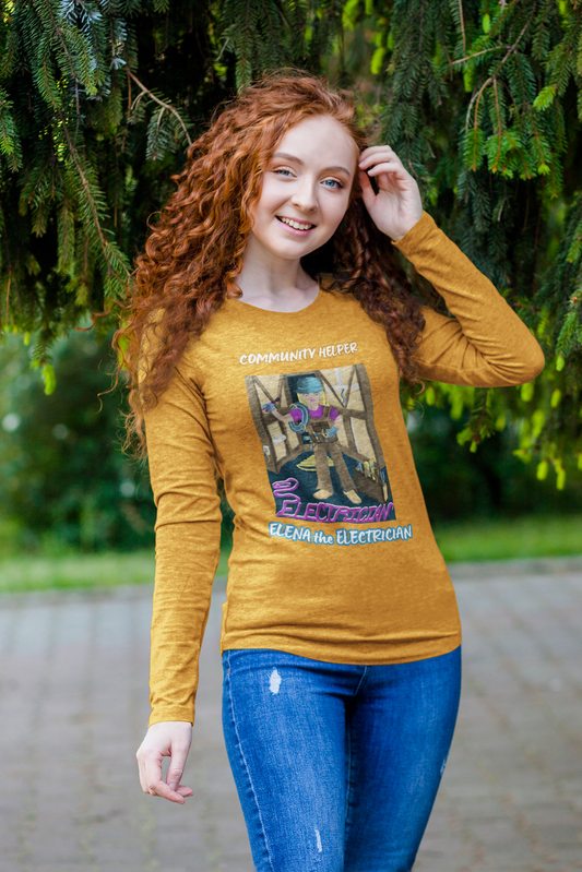 Elena the Electrician ( Community Helper) Unisex Long Sleeve Tee