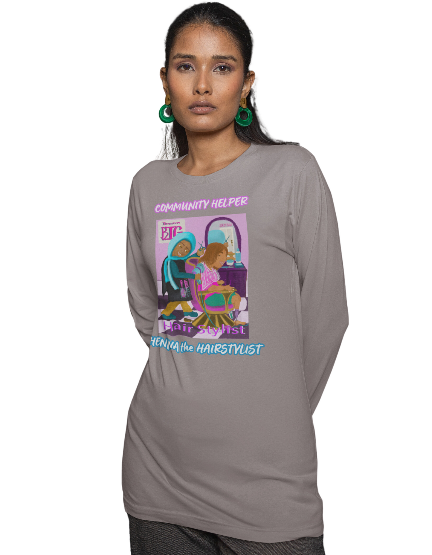 Henna the Hairstylist (Community Helper) Unisex Long Sleeve Tee