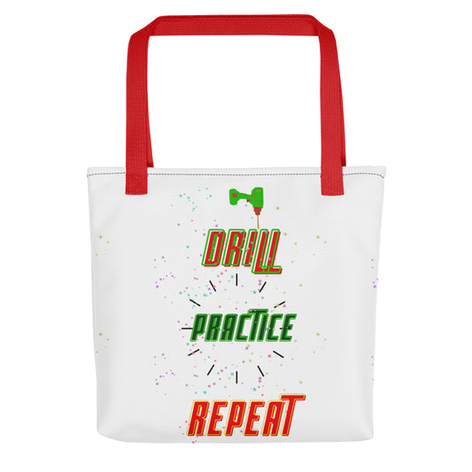 Drill Practice Repeat! Tote Bag