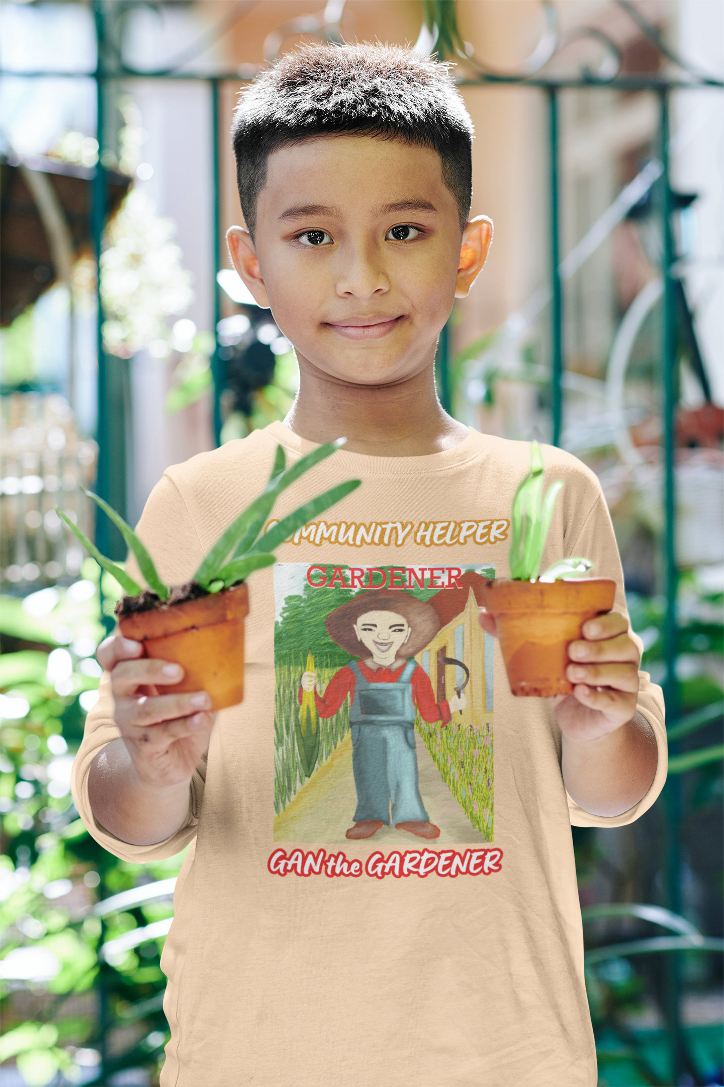 Gan the Gardener (Community Helper) Unisex Long Sleeve Tee