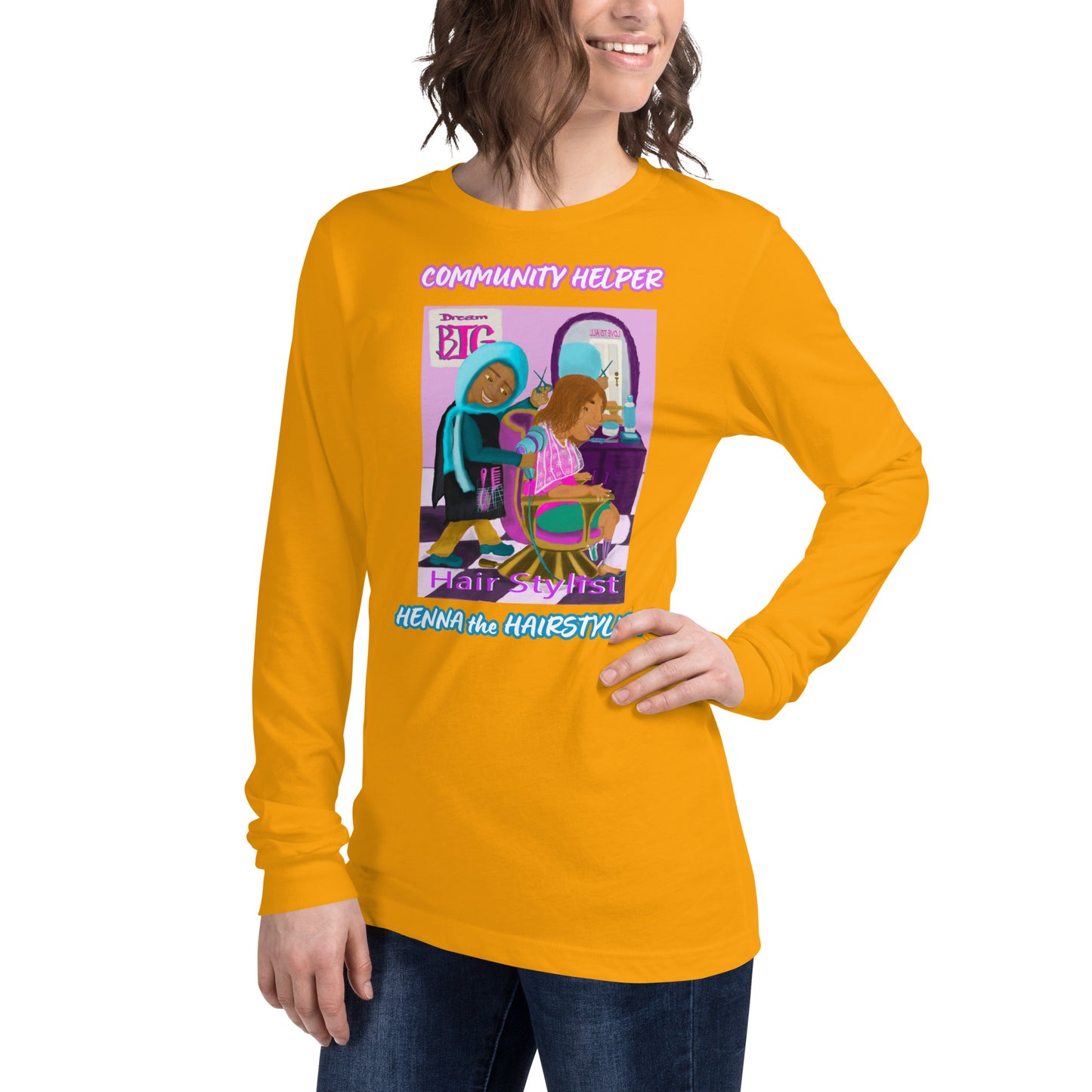 Henna the Hairstylist (Community Helper) Unisex Long Sleeve Tee