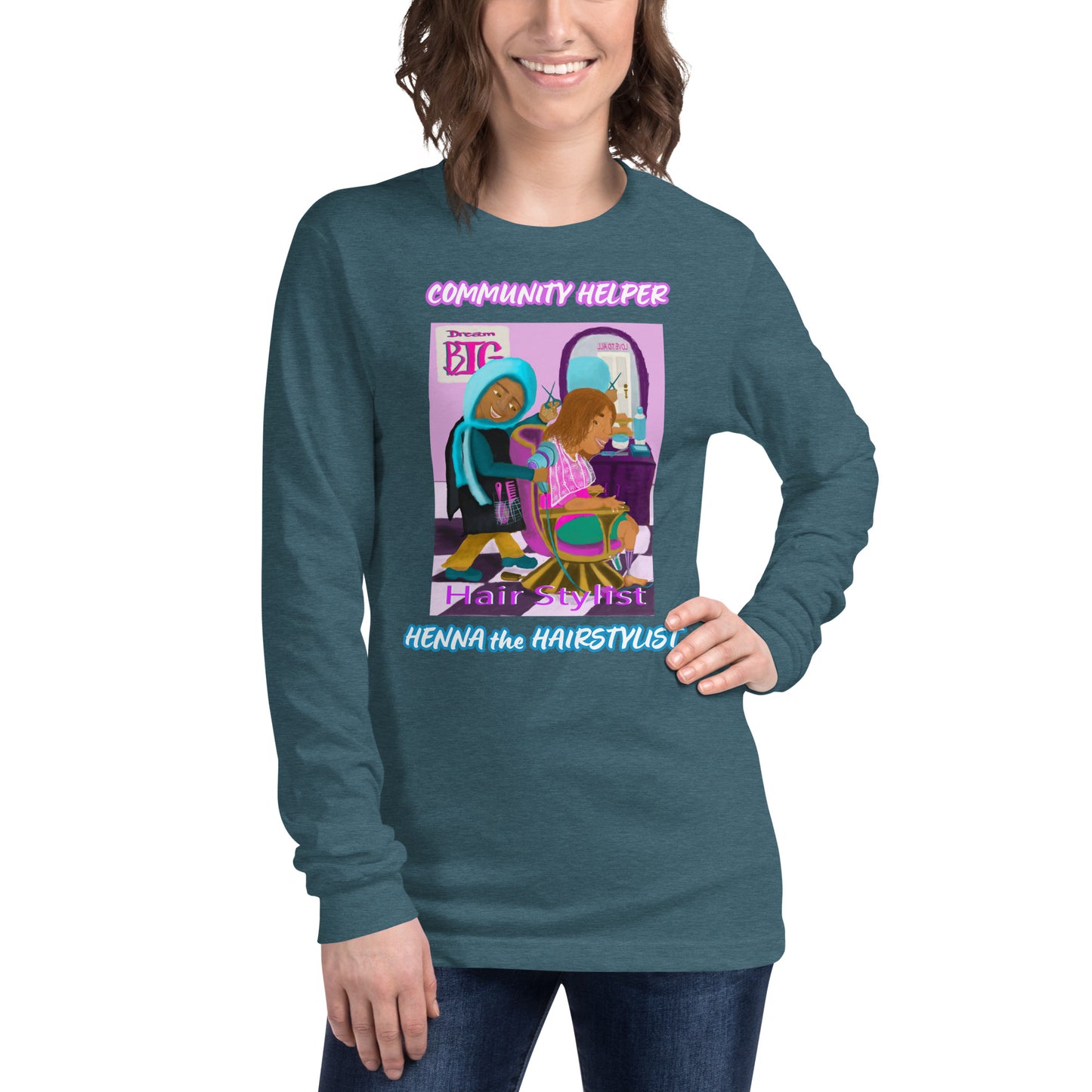 Henna the Hairstylist (Community Helper) Unisex Long Sleeve Tee
