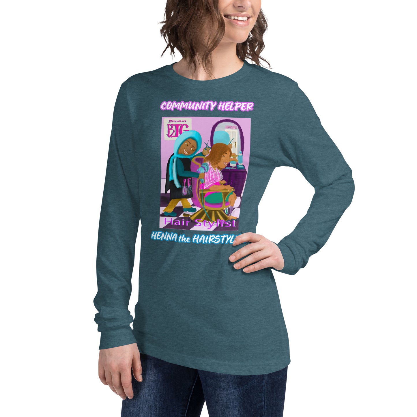 Henna the Hairstylist (Community Helper) Unisex Long Sleeve Tee