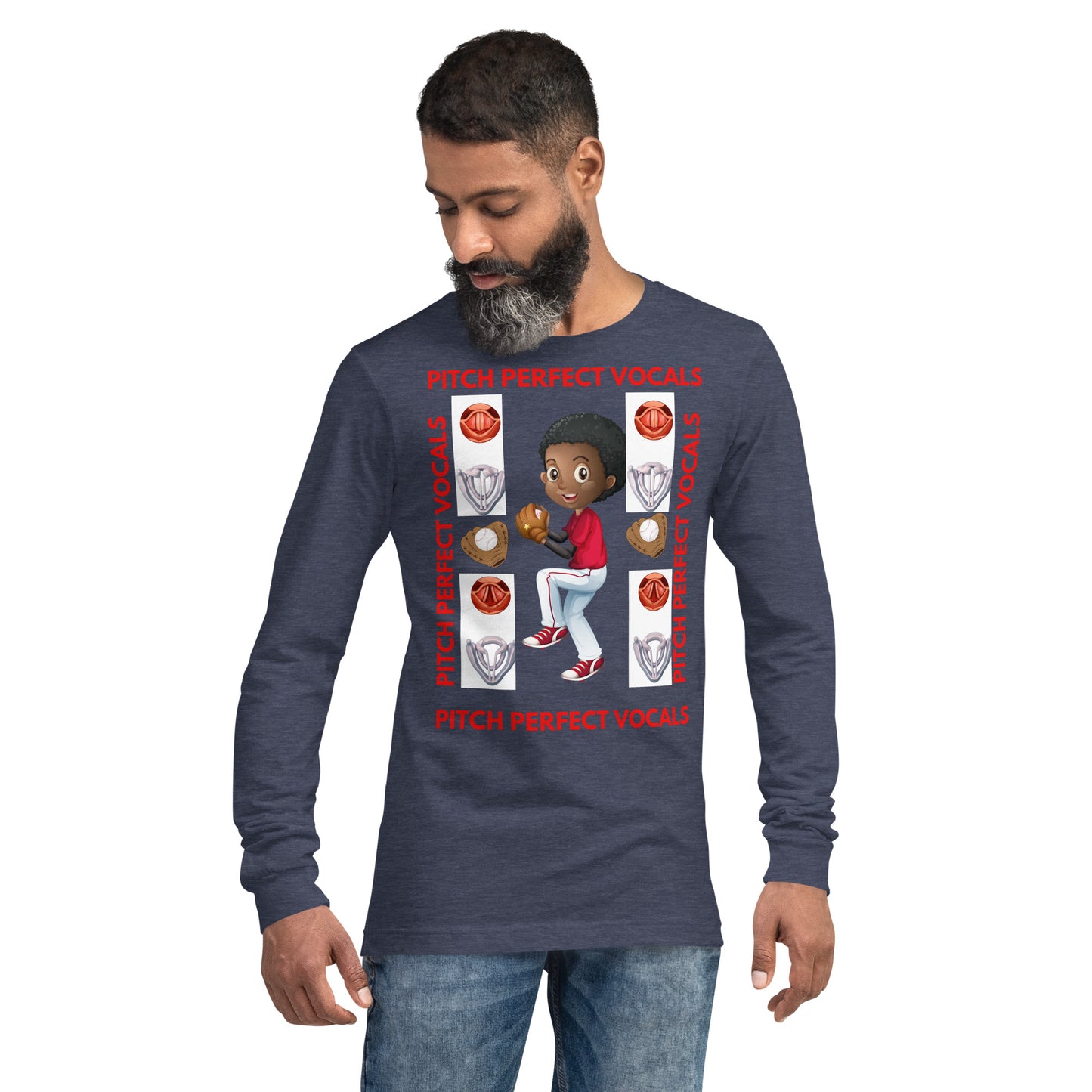 (Ebony) Pitch Perfect Vocals! Unisex Long Sleeve Tee