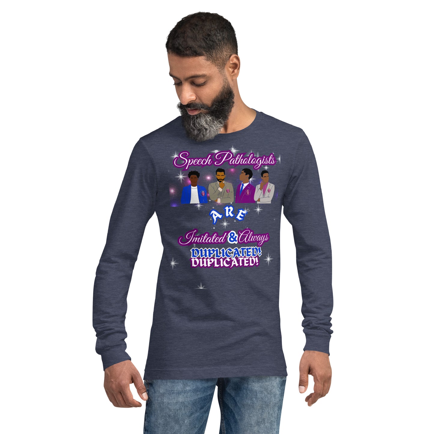 (Ebony Male) Imitated and Always Duplicated! Unisex Long Sleeve Tee
