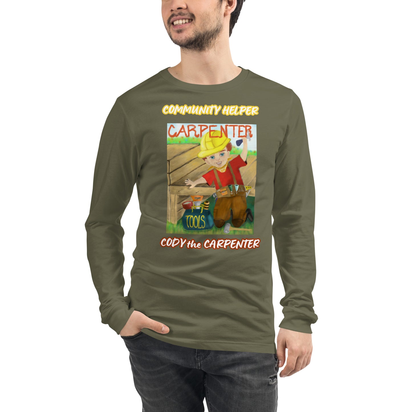 Cody the Carpenter (Community Helper) Unisex Long Sleeve Tee