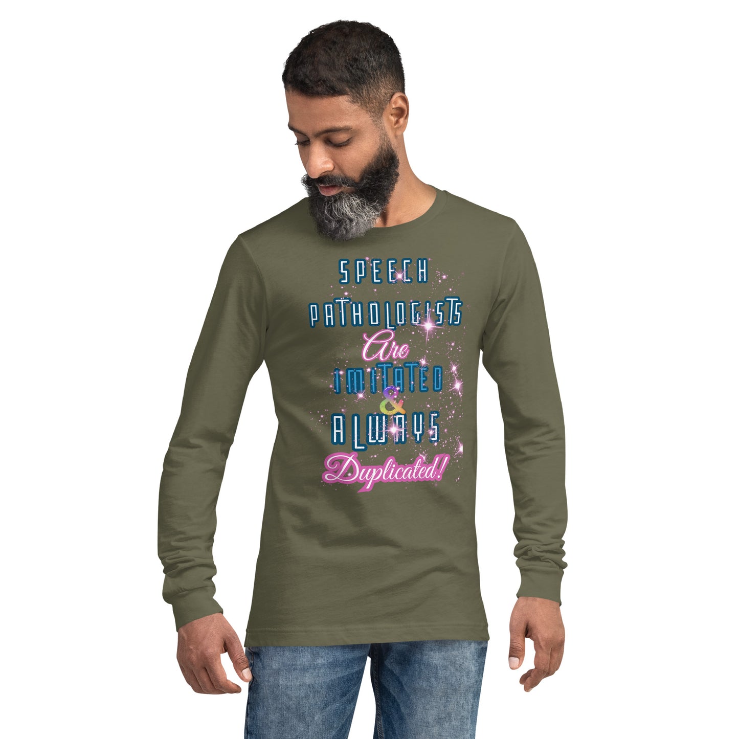(Words Only) Imitated and Always Duplicated! Unisex Long Sleeve Tee