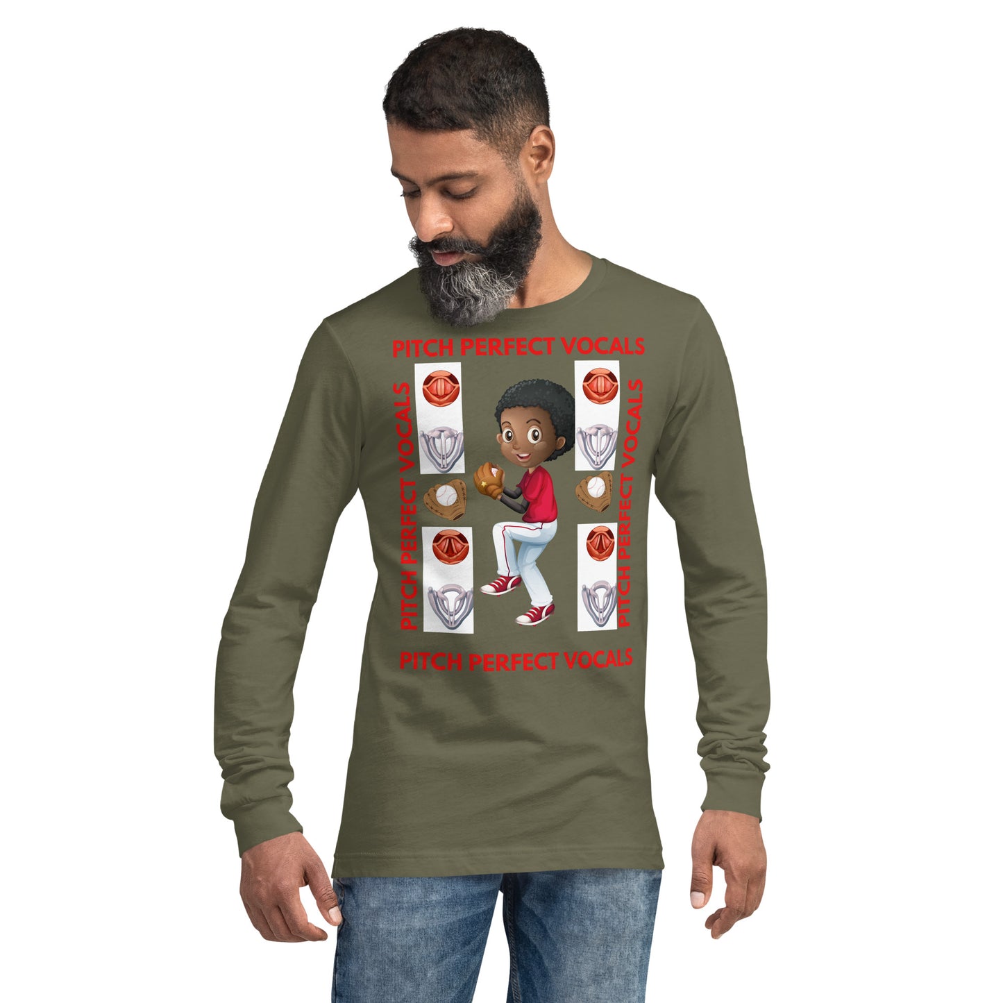 (Ebony) Pitch Perfect Vocals! Unisex Long Sleeve Tee