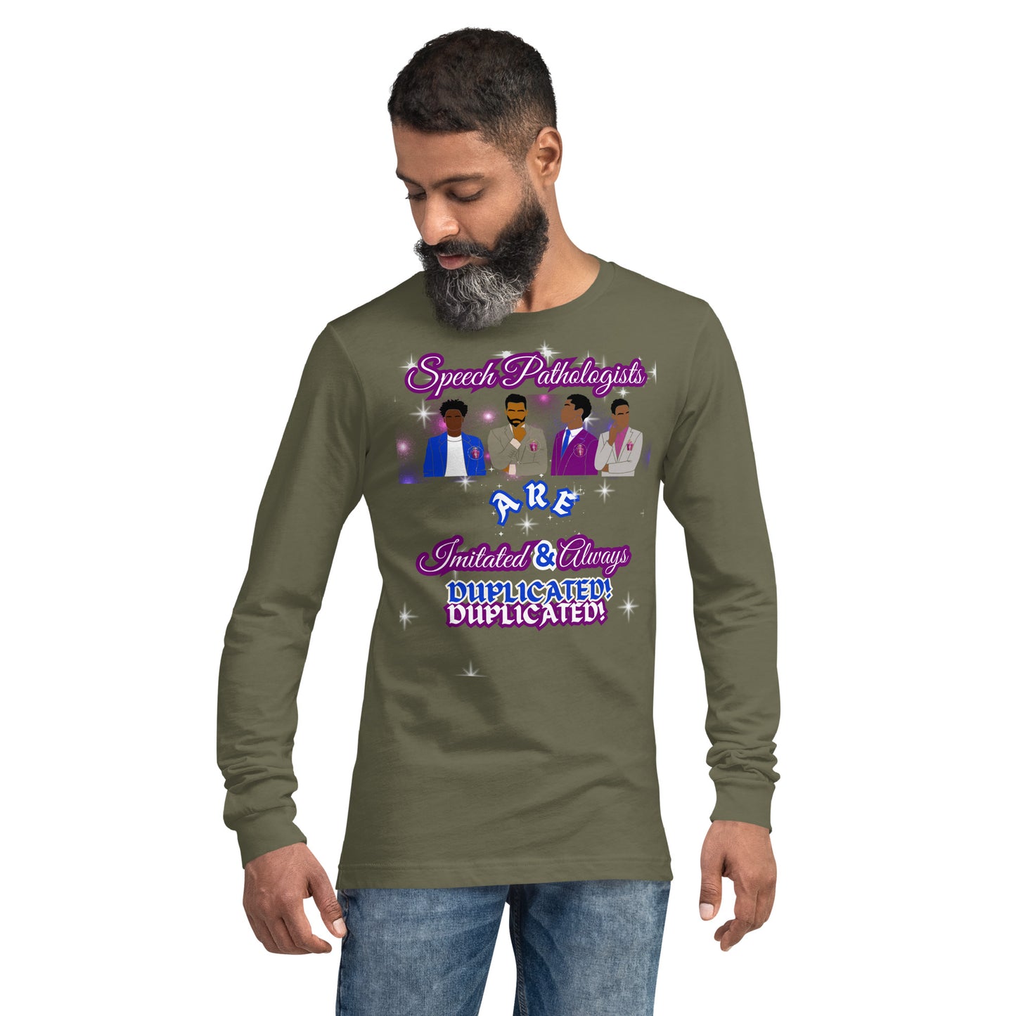 (Ebony Male) Imitated and Always Duplicated! Unisex Long Sleeve Tee