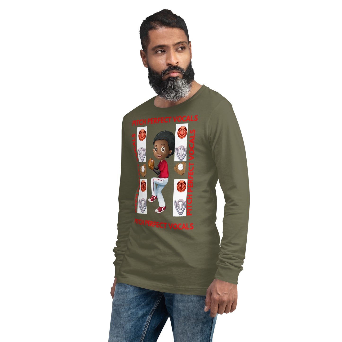 (Ebony) Pitch Perfect Vocals! Unisex Long Sleeve Tee