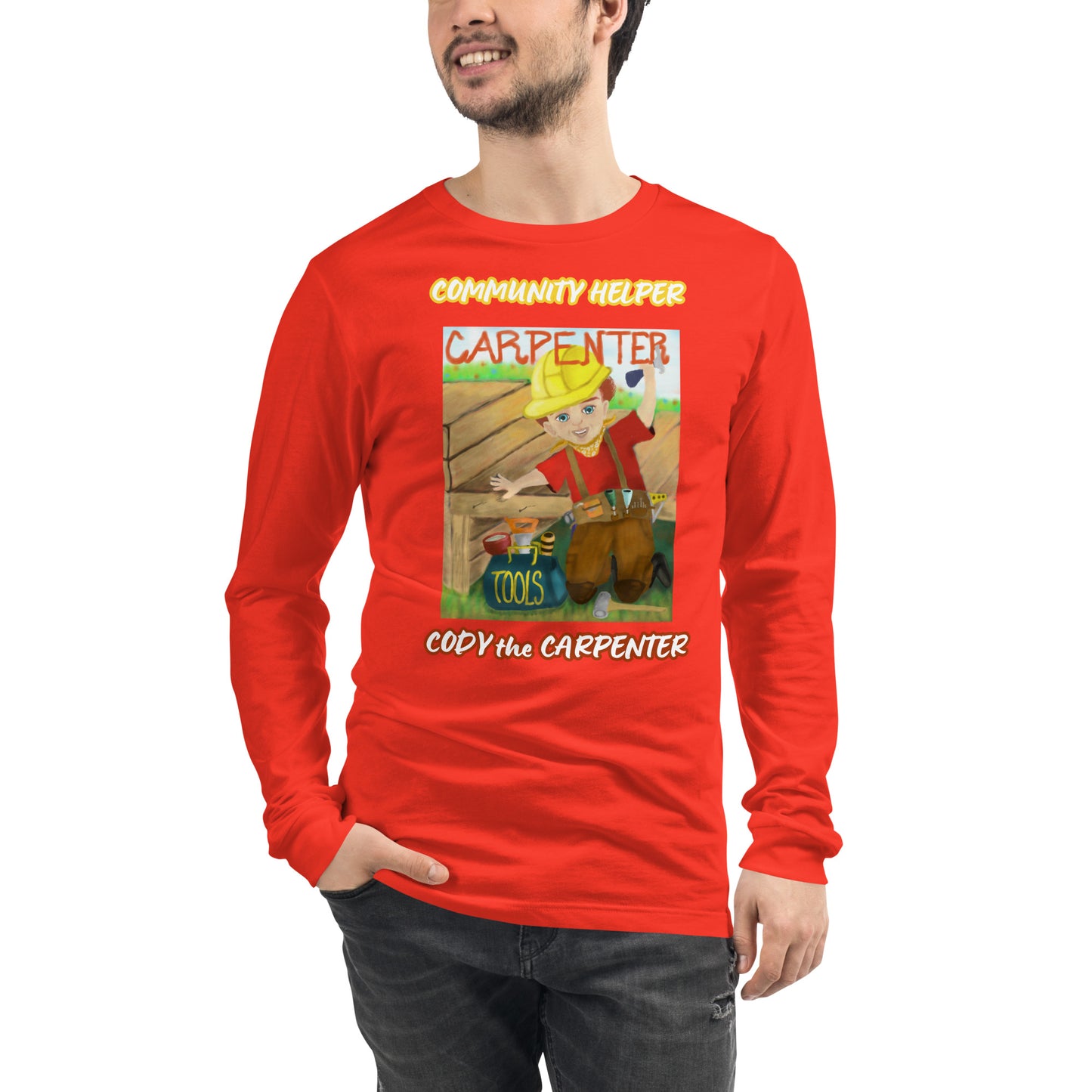 Cody the Carpenter (Community Helper) Unisex Long Sleeve Tee