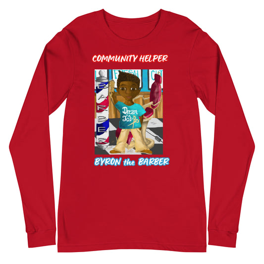 Byron the Barber (Community Helper) Unisex Long Sleeve Tee