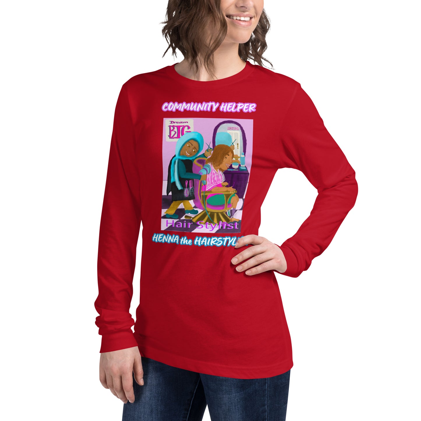 Henna the Hairstylist (Community Helper) Unisex Long Sleeve Tee