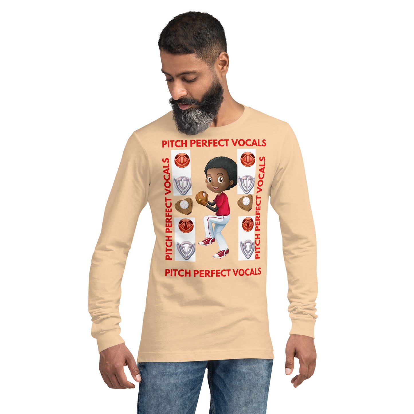(Ebony) Pitch Perfect Vocals! Unisex Long Sleeve Tee