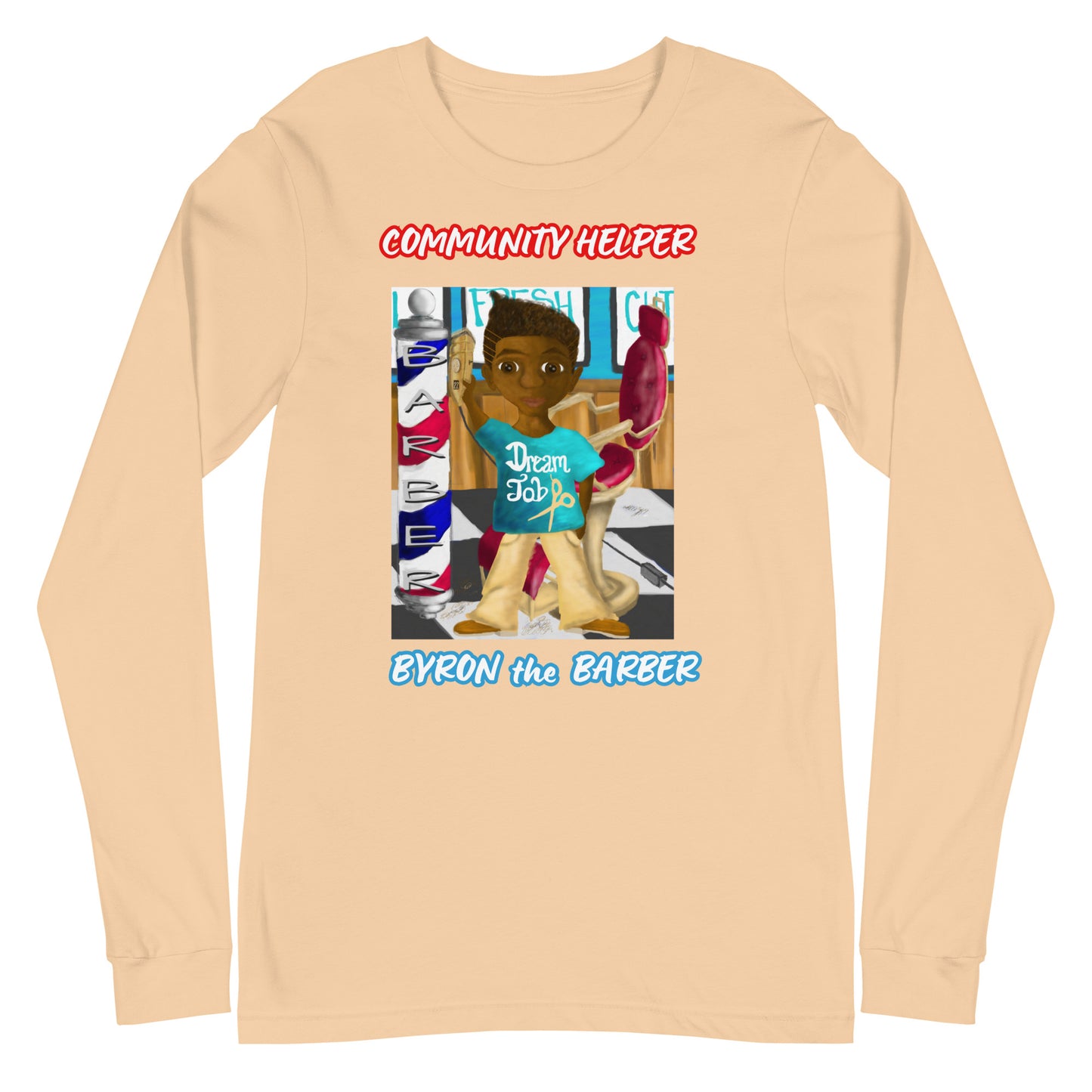 Byron the Barber (Community Helper) Unisex Long Sleeve Tee