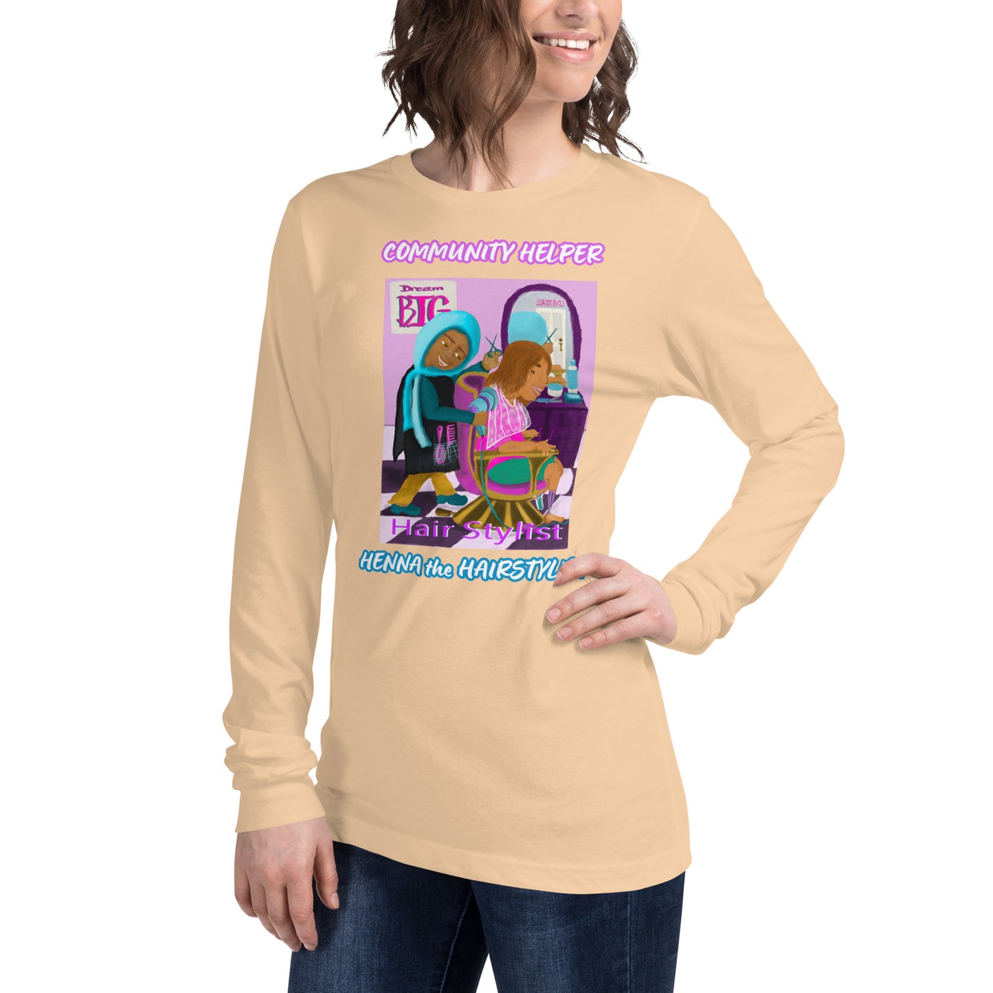 Henna the Hairstylist (Community Helper) Unisex Long Sleeve Tee