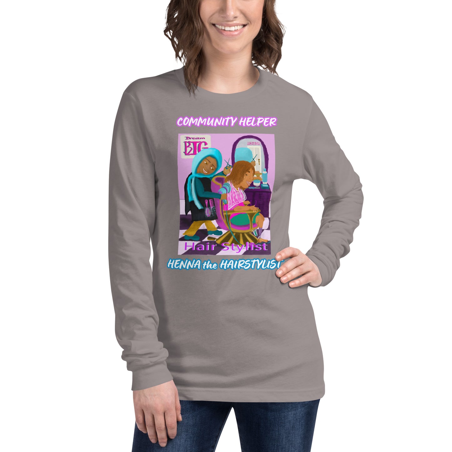 Henna the Hairstylist (Community Helper) Unisex Long Sleeve Tee