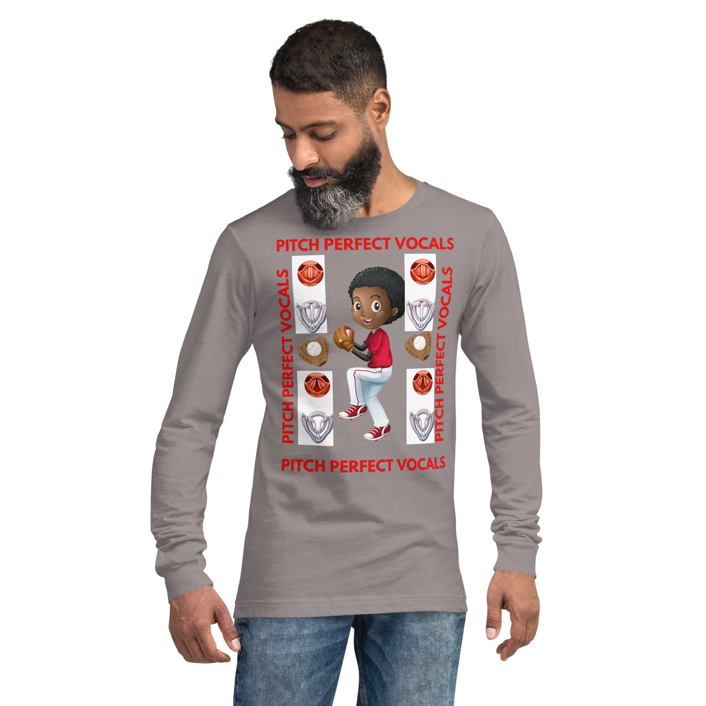 (Ebony) Pitch Perfect Vocals! Unisex Long Sleeve Tee