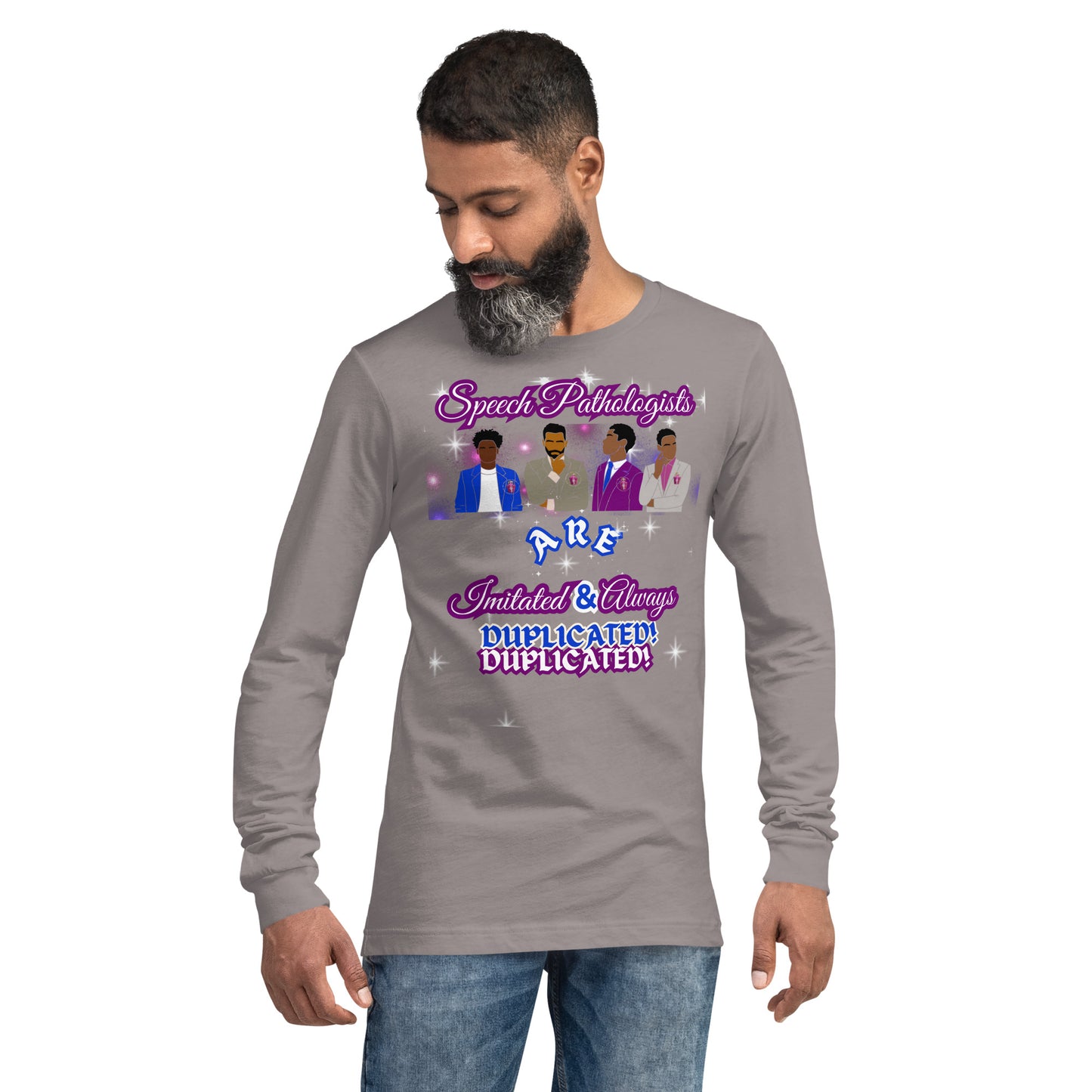 (Ebony Male) Imitated and Always Duplicated! Unisex Long Sleeve Tee