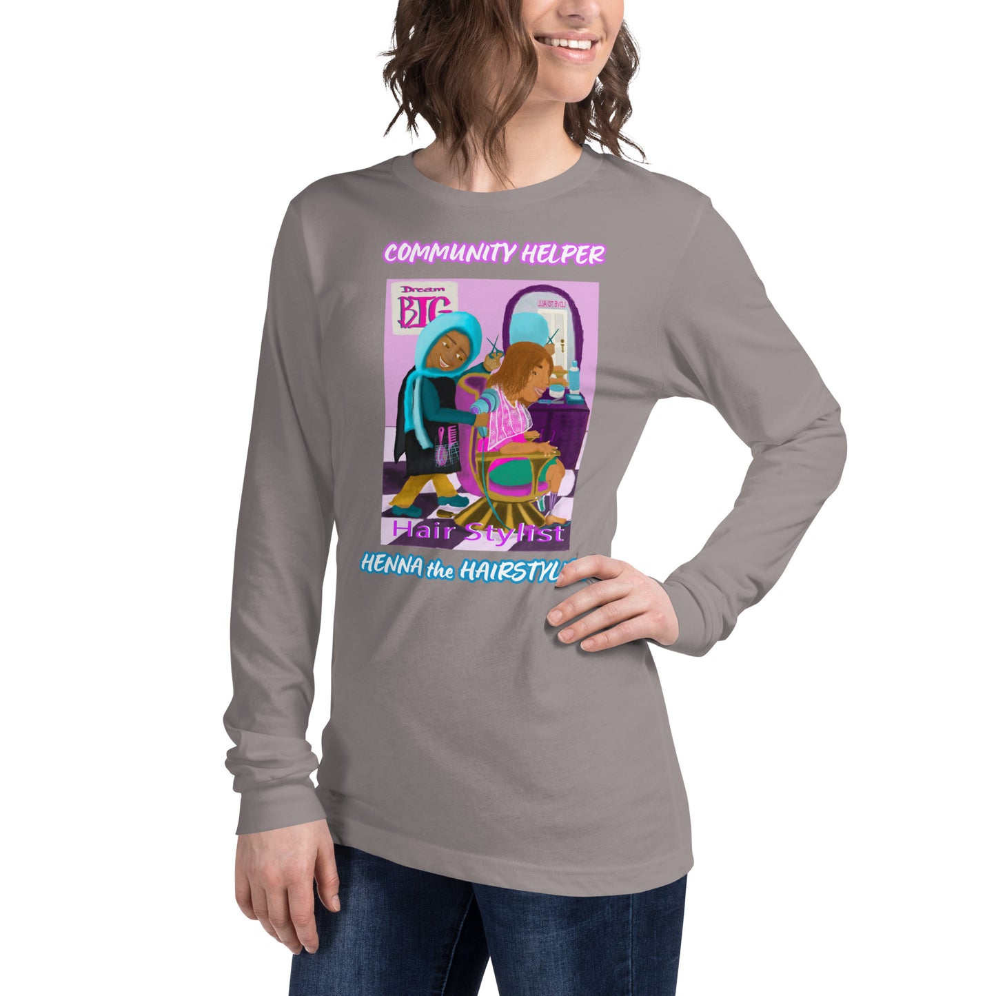 Henna the Hairstylist (Community Helper) Unisex Long Sleeve Tee