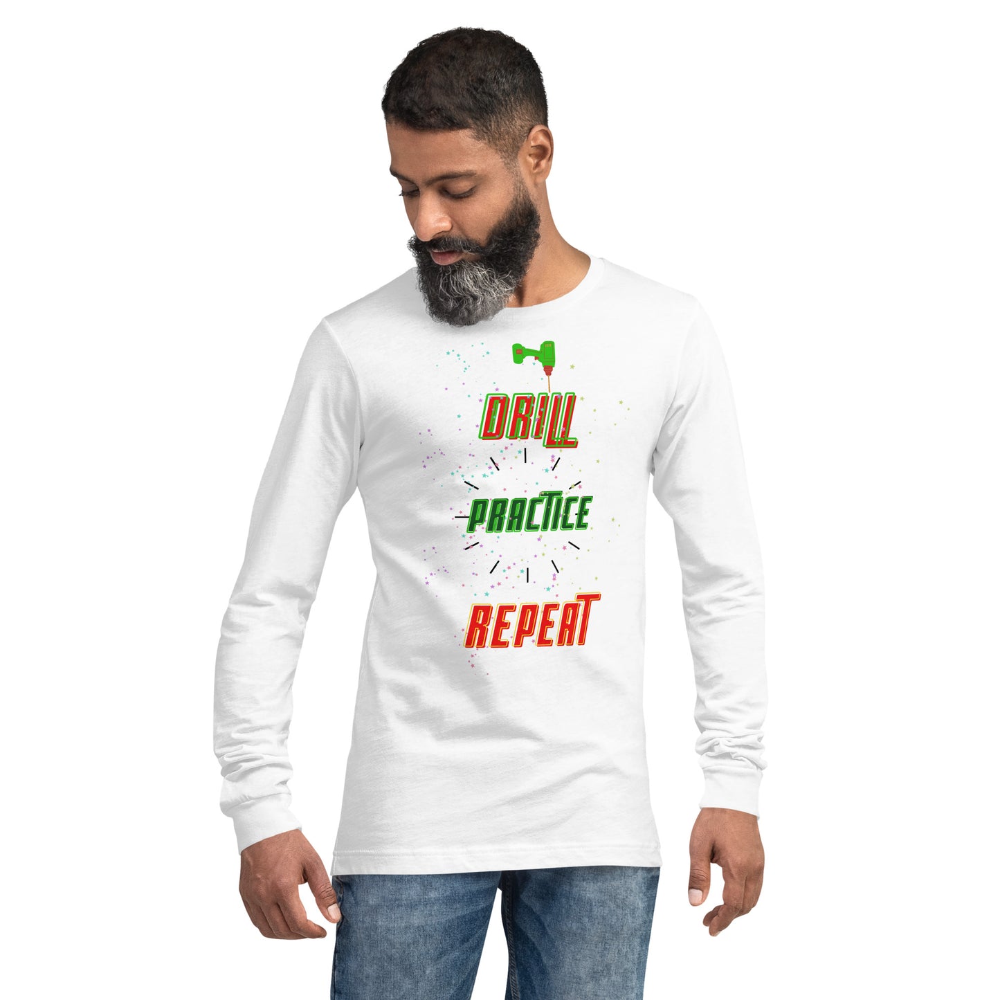 Drill Practice Repeat! Unisex Long Sleeve Tee