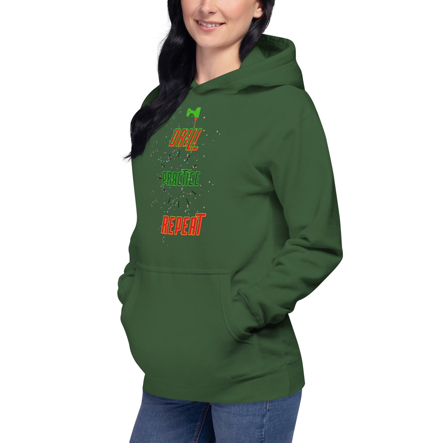 Drill Practice Repeat! (Unisex Hoodie)
