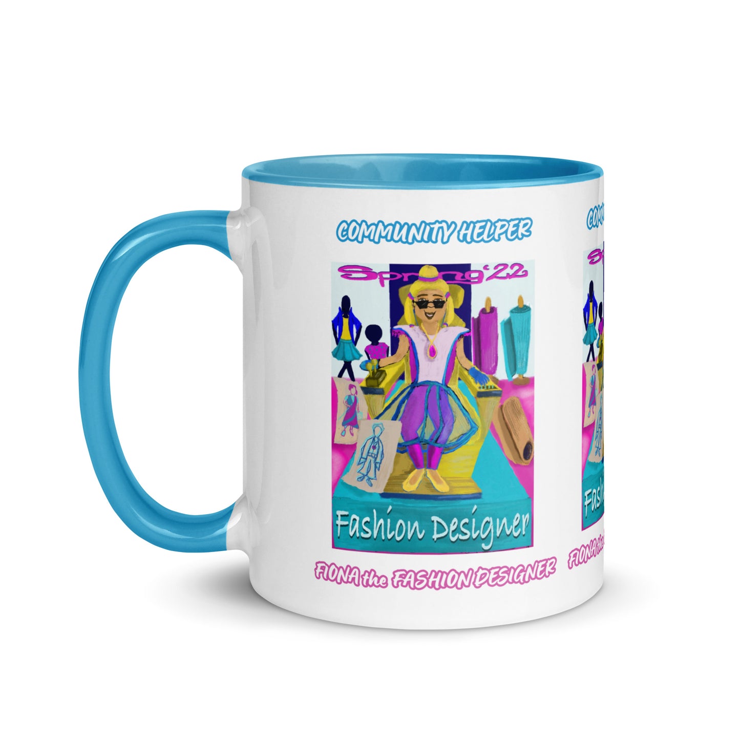 Fiona the Fashion Designer (Community Helper) 11oz. Mug with Color Inside